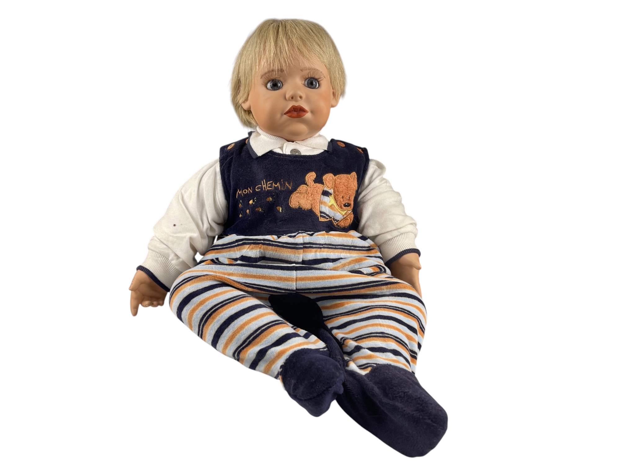 Künstlerpuppe Porzellan Puppe 54 cm Top Zustand 
