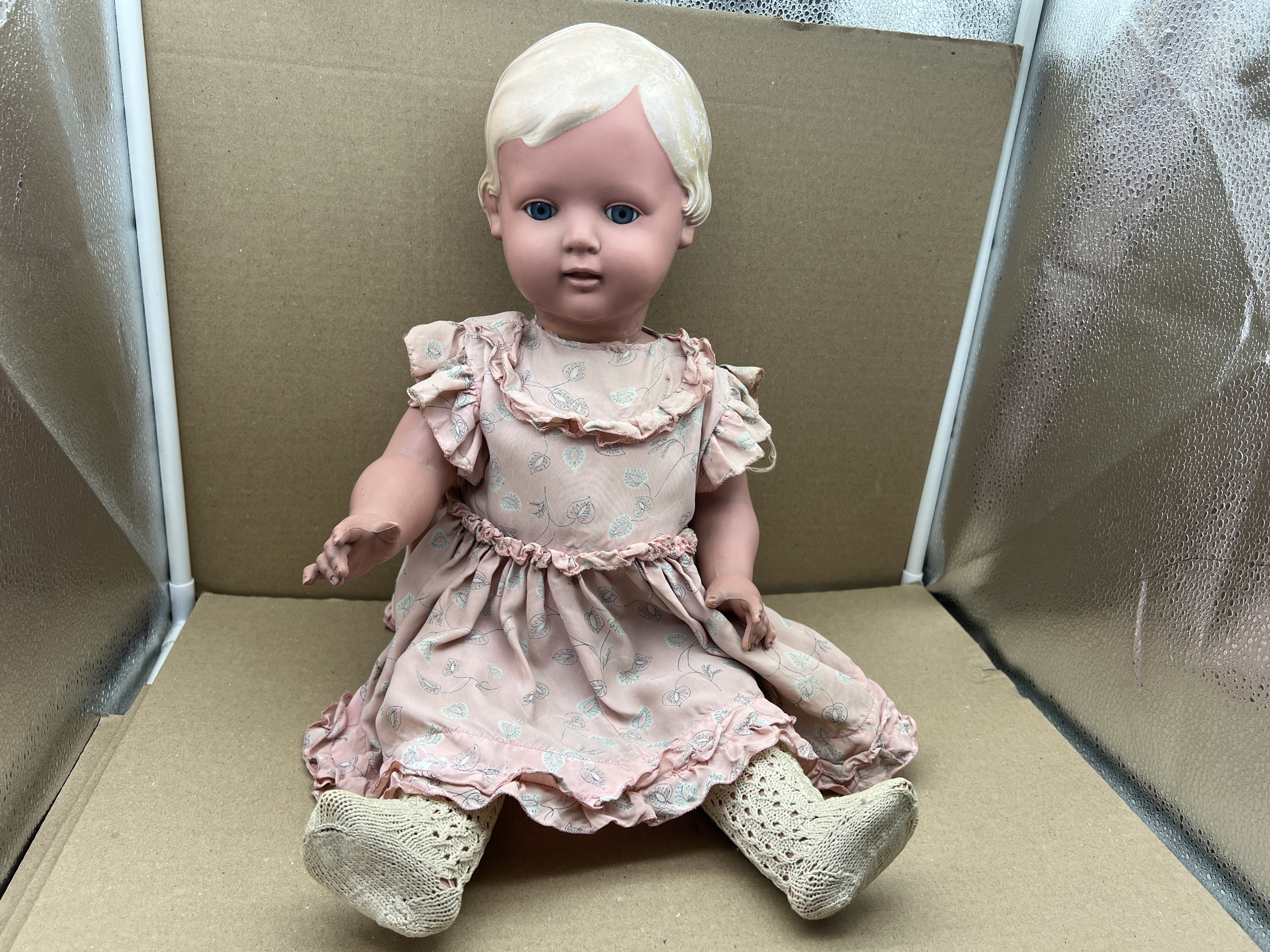 SchildkrötPuppe Zelluloid Puppe 56 cm... SW23490