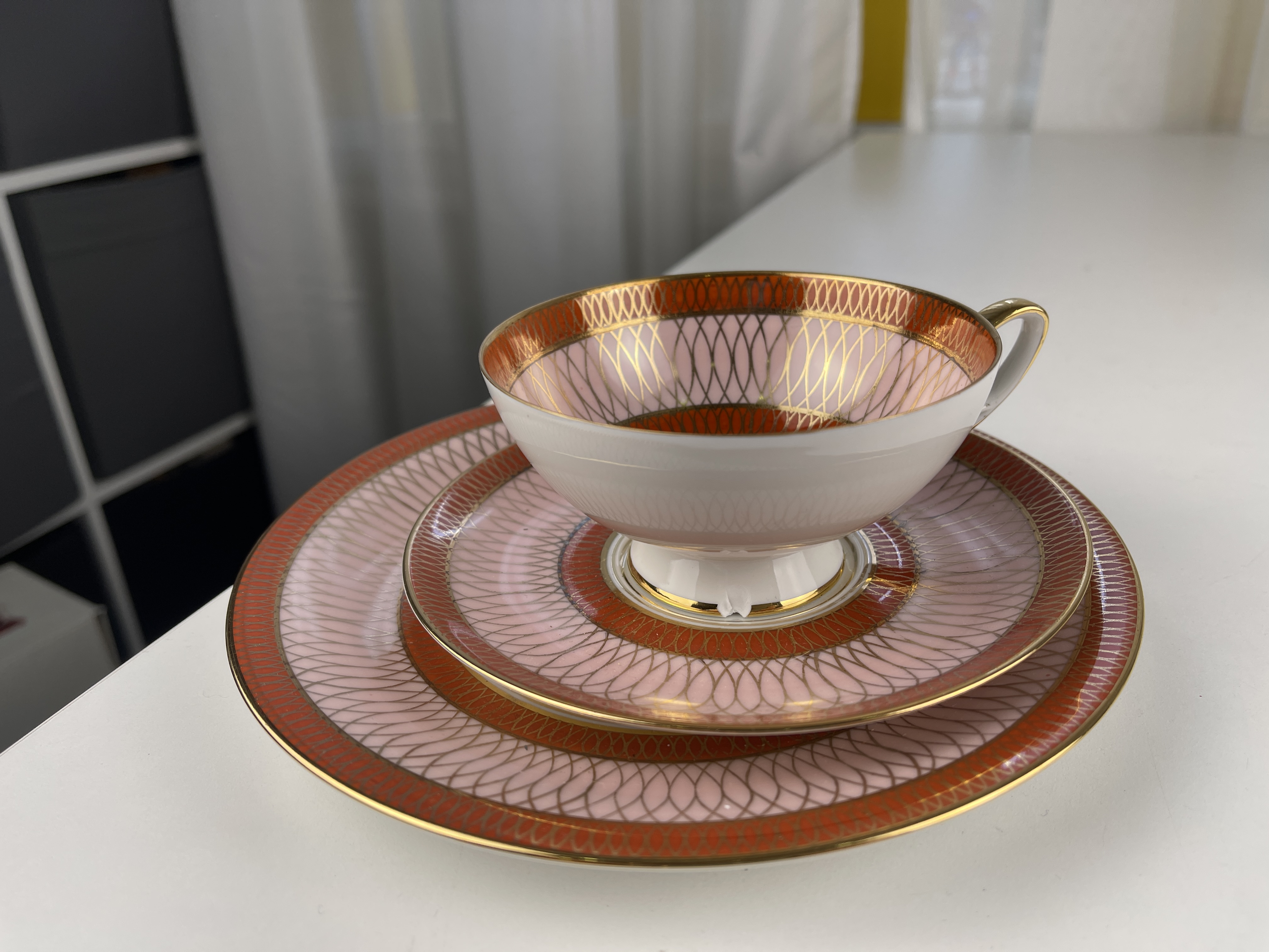 Porzellan Sammler Geschirr / Gedeck Sammlertasse 3 Teilig - Zustand siehe Fotos 