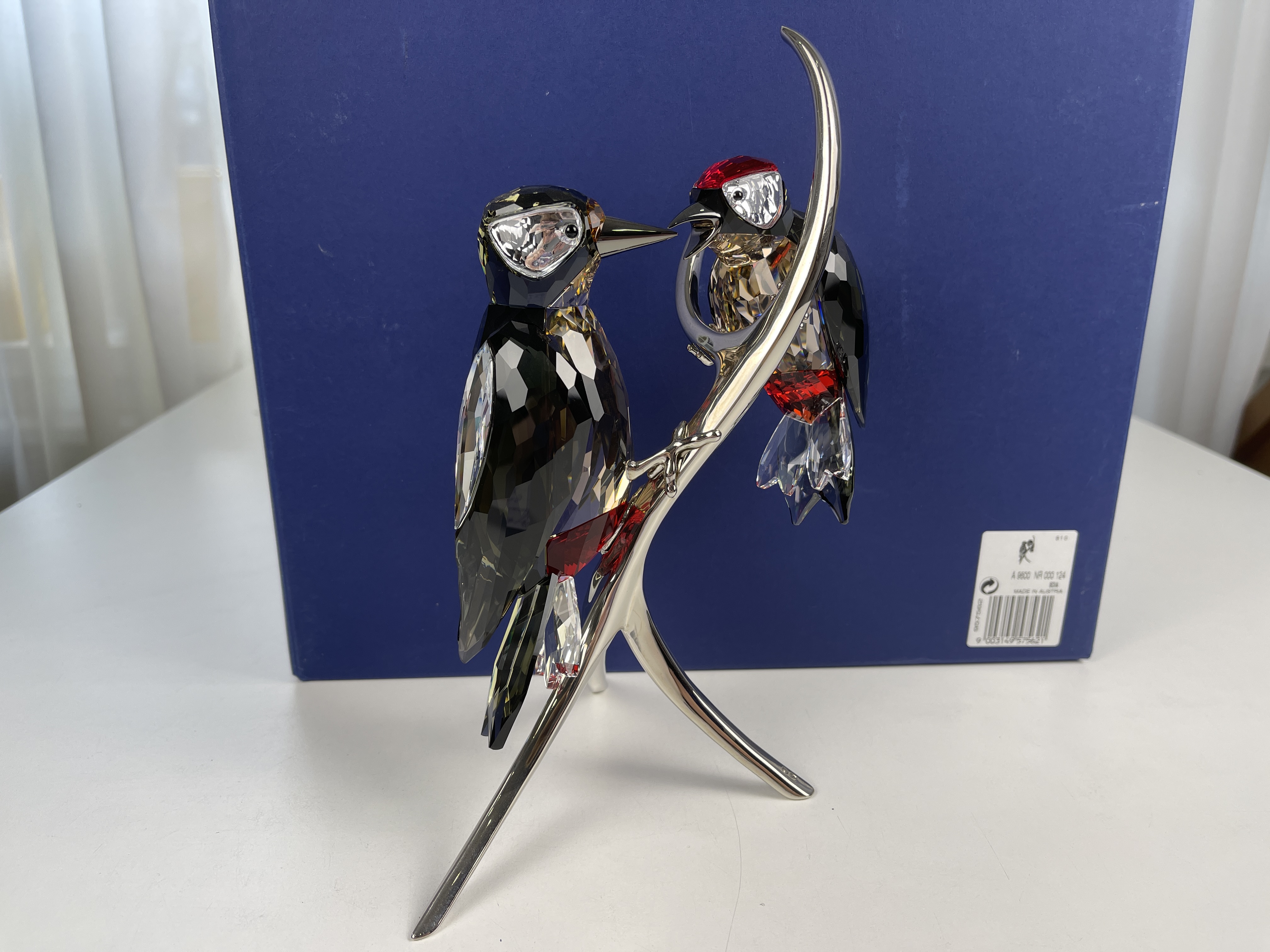 Swarovski Figur 1957562 Spechte Black Diamond 25,4 x 22,9 x 30, cm. Ovp & Zertifikat. Top Zustand 