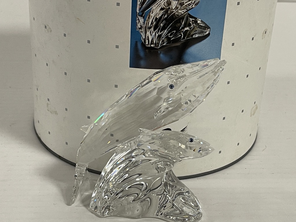 Swarovski Figur 164614 Jahresfigur 1992 Die Wale 11 cm Inkl. Ovp Zertifikat. Top Zustand