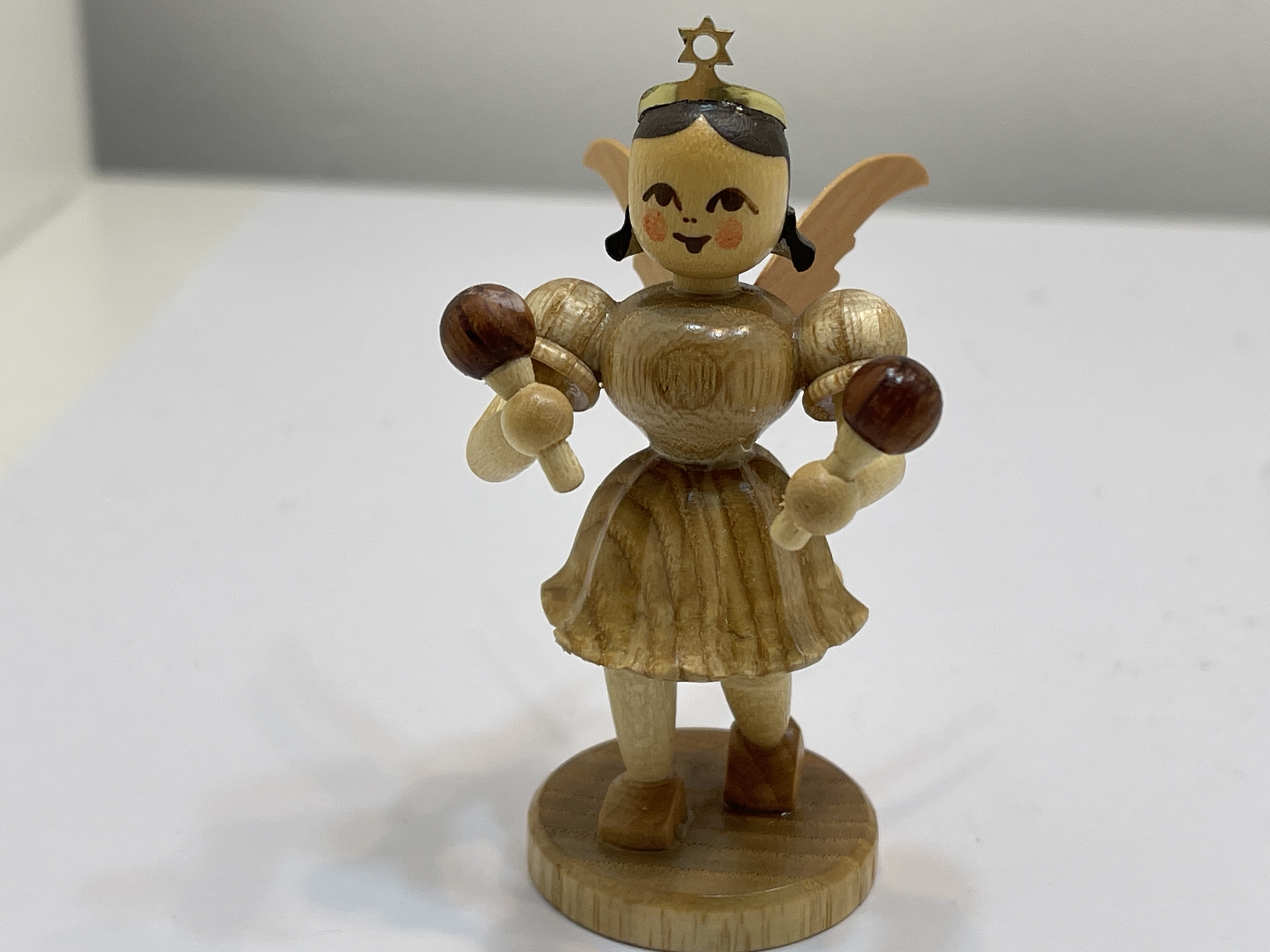 Erzgebirge Blank Figur Engel 6,8 cm.   Top Zustand  