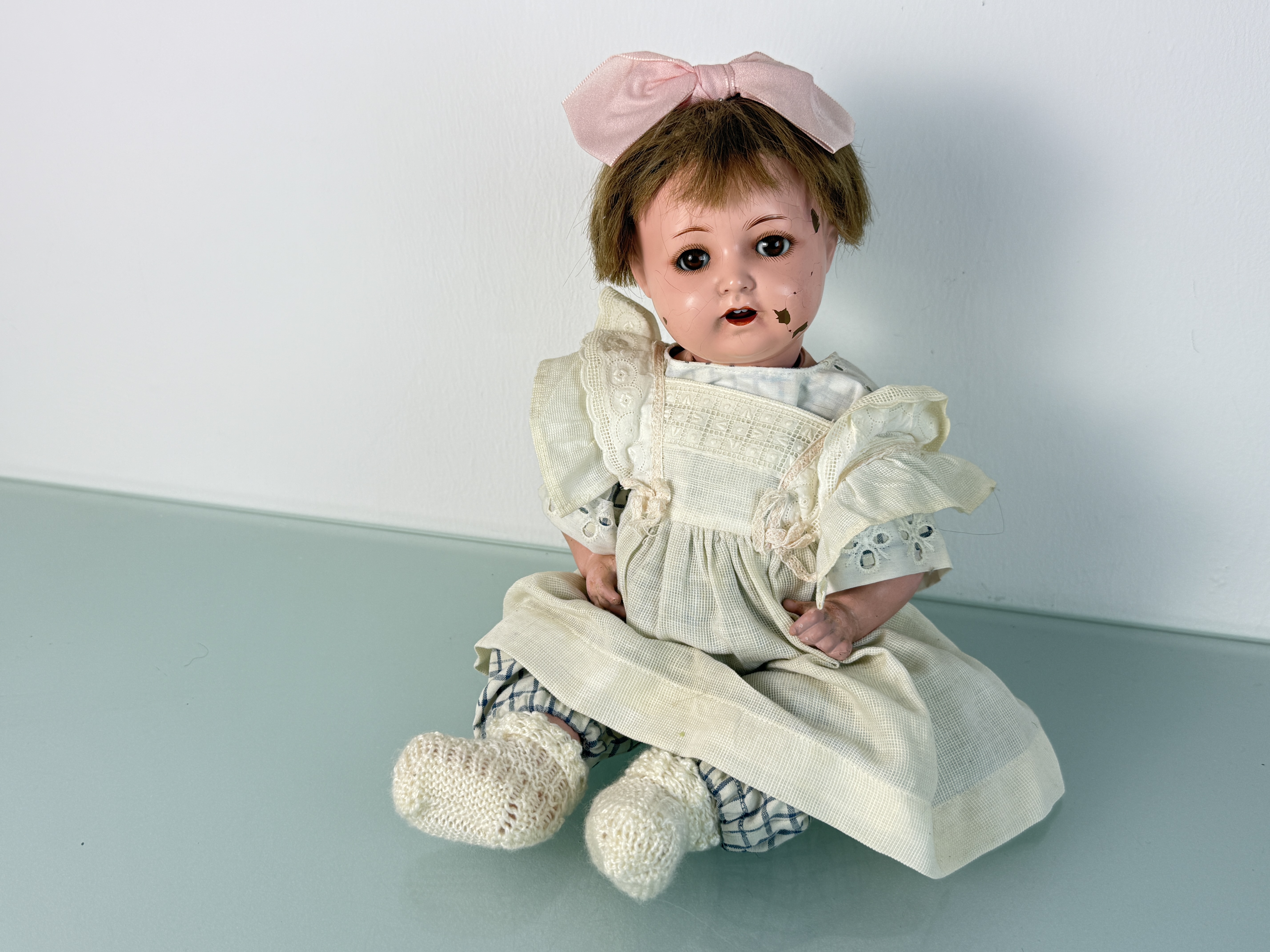 Künstlerpuppe Sammler alte Puppe 38 cm siehe Fotos 