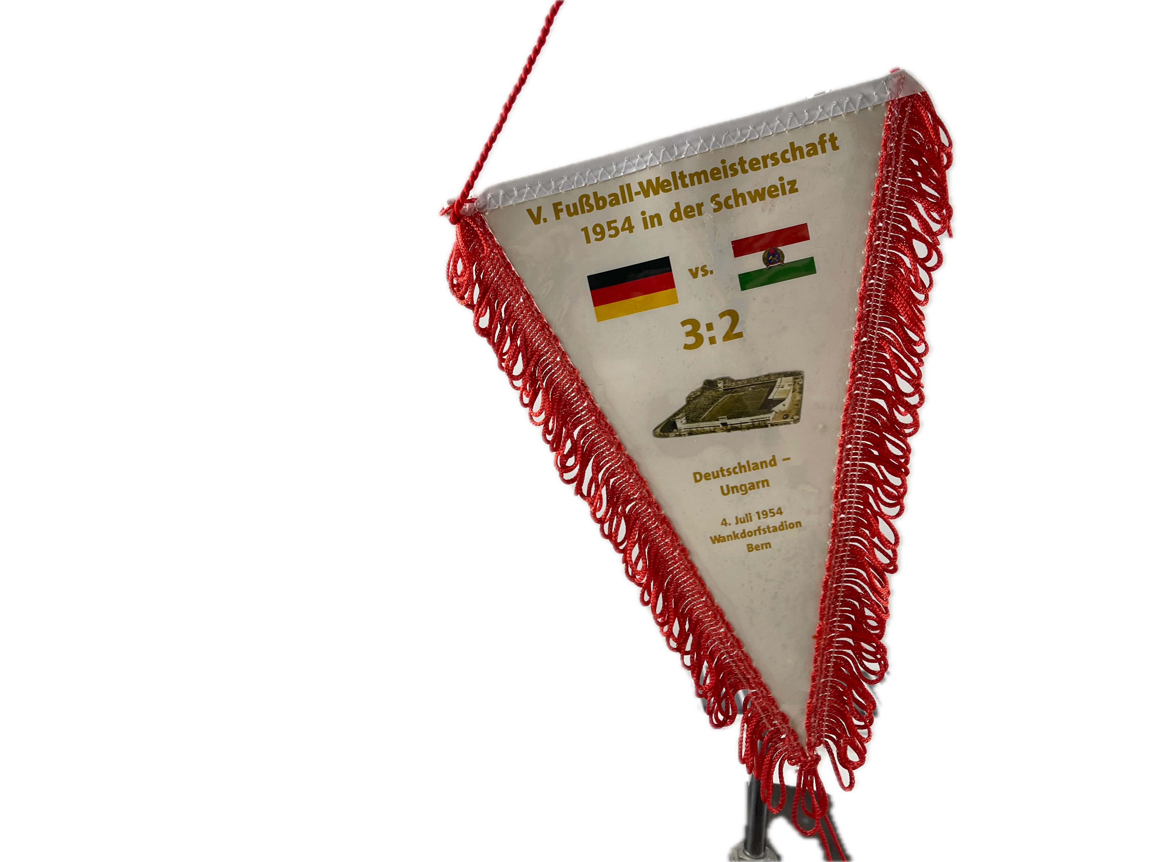 Sammler Wimpel WM 1954 Deutschland - Ungarn 26 cm -  Zustand siehe Fotos