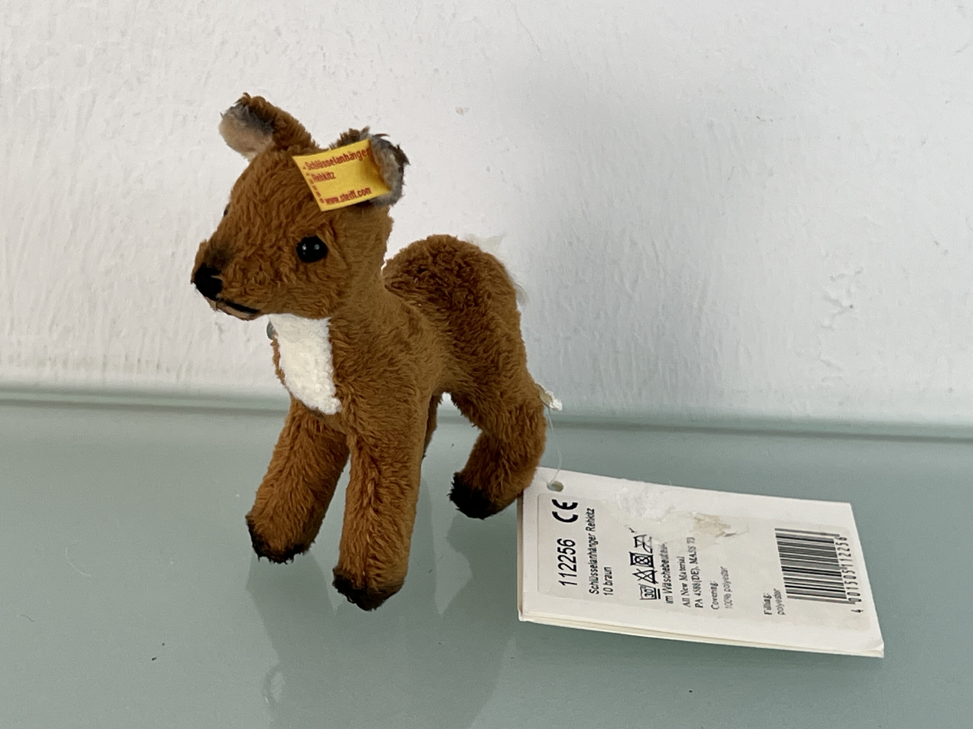 Steiff Schlüsselanhänger 112256 Rehkitz 10cm. Top Zustand siehe Fotos