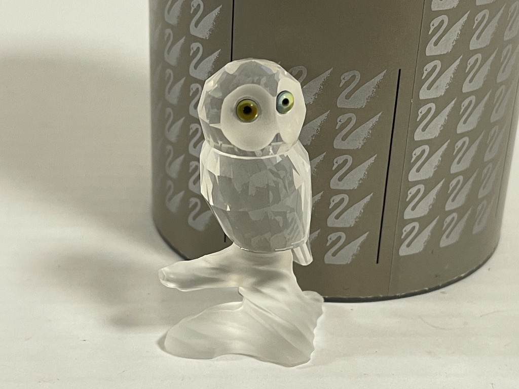  Swarovski Figur 119442 Eule auf Ast 5,7 cm. Ovp & Zertifikat - Top Zustand 