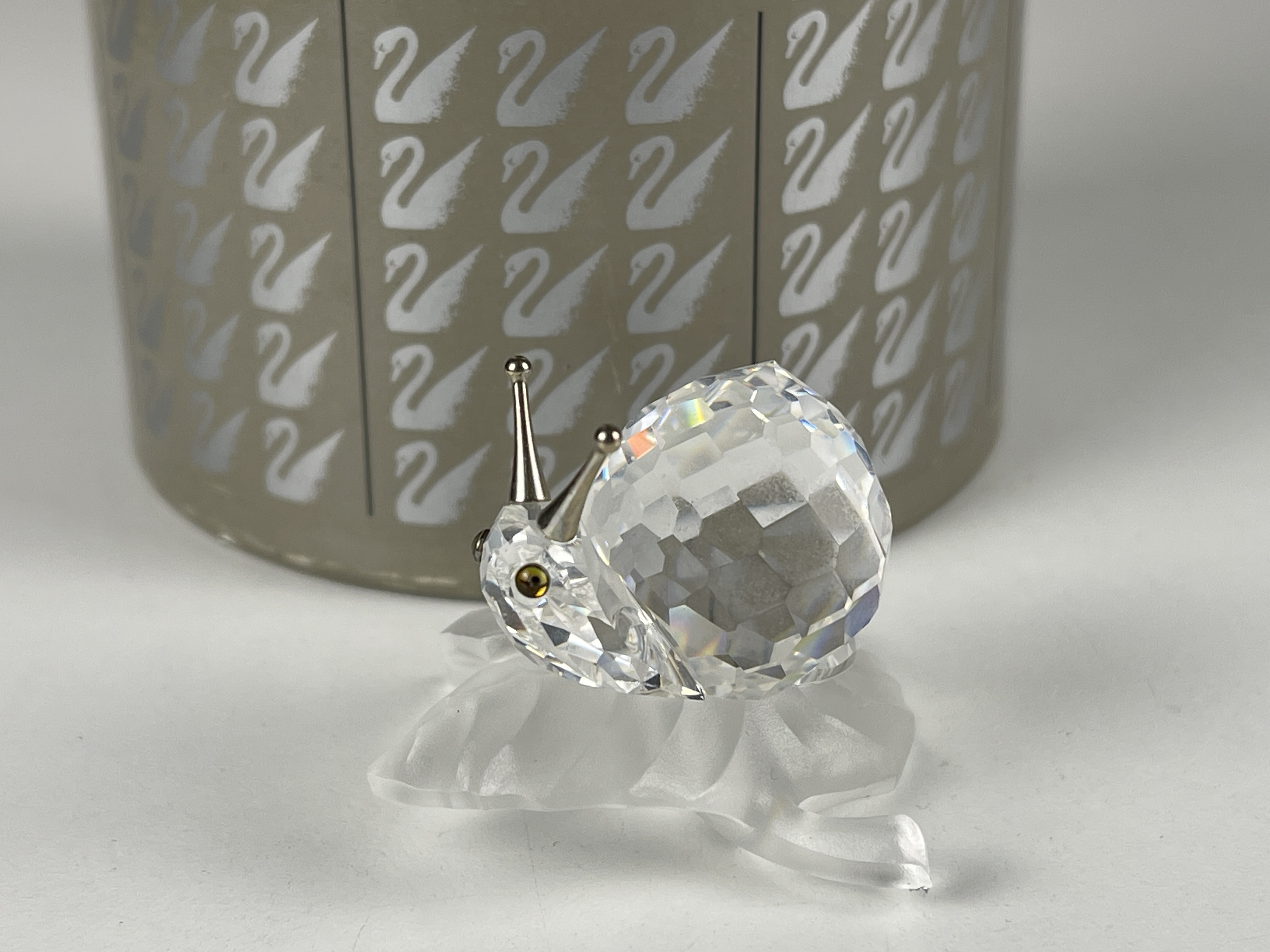 Swarovski Figur 196501 Schnecke auf Blatt. 5 cm Ovp Zertifikat Top Zustand. 