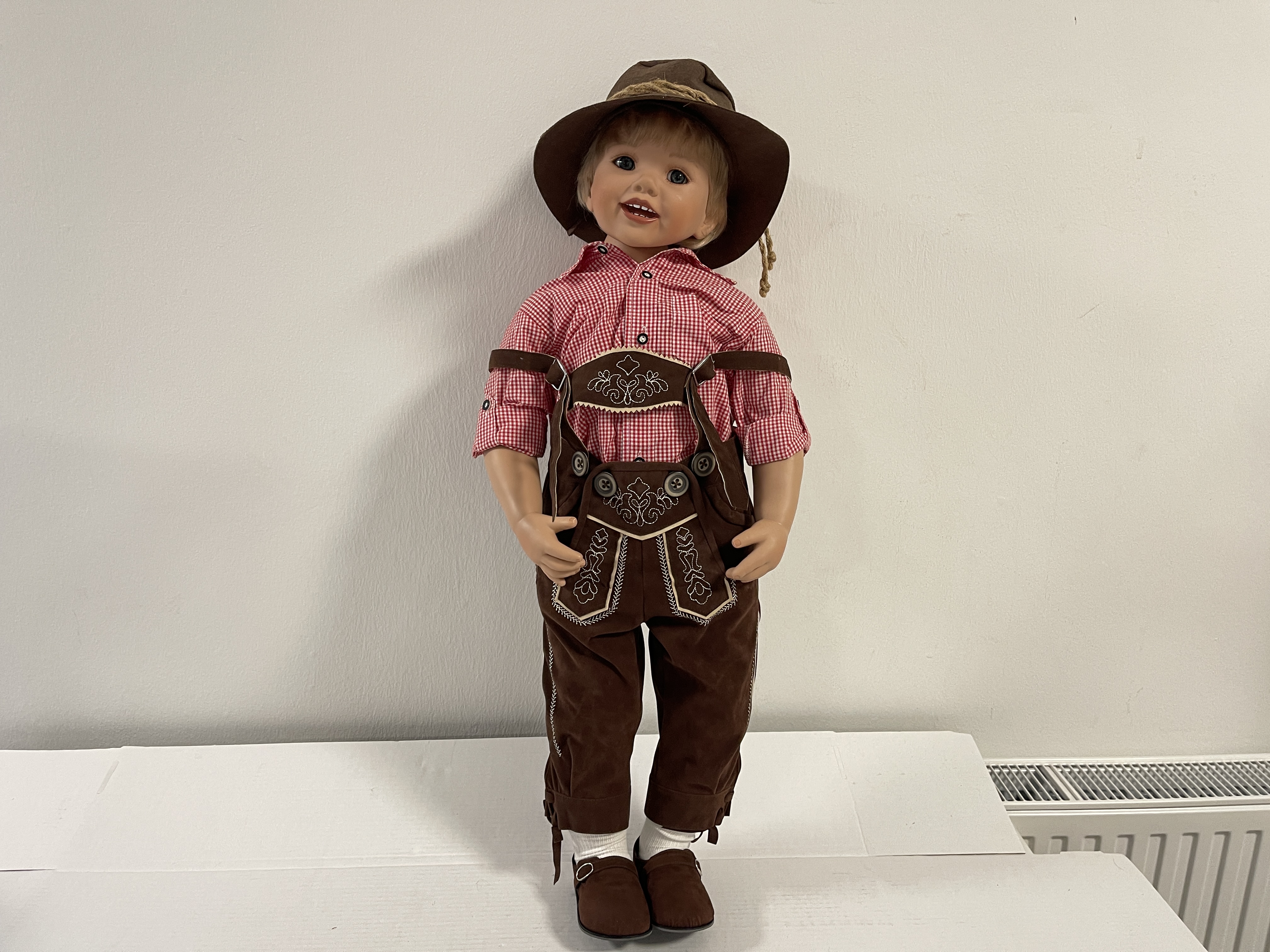 Monika Peter Leicht Künstlerpuppe Vinyl Puppe 82 cm. Top Zustand   