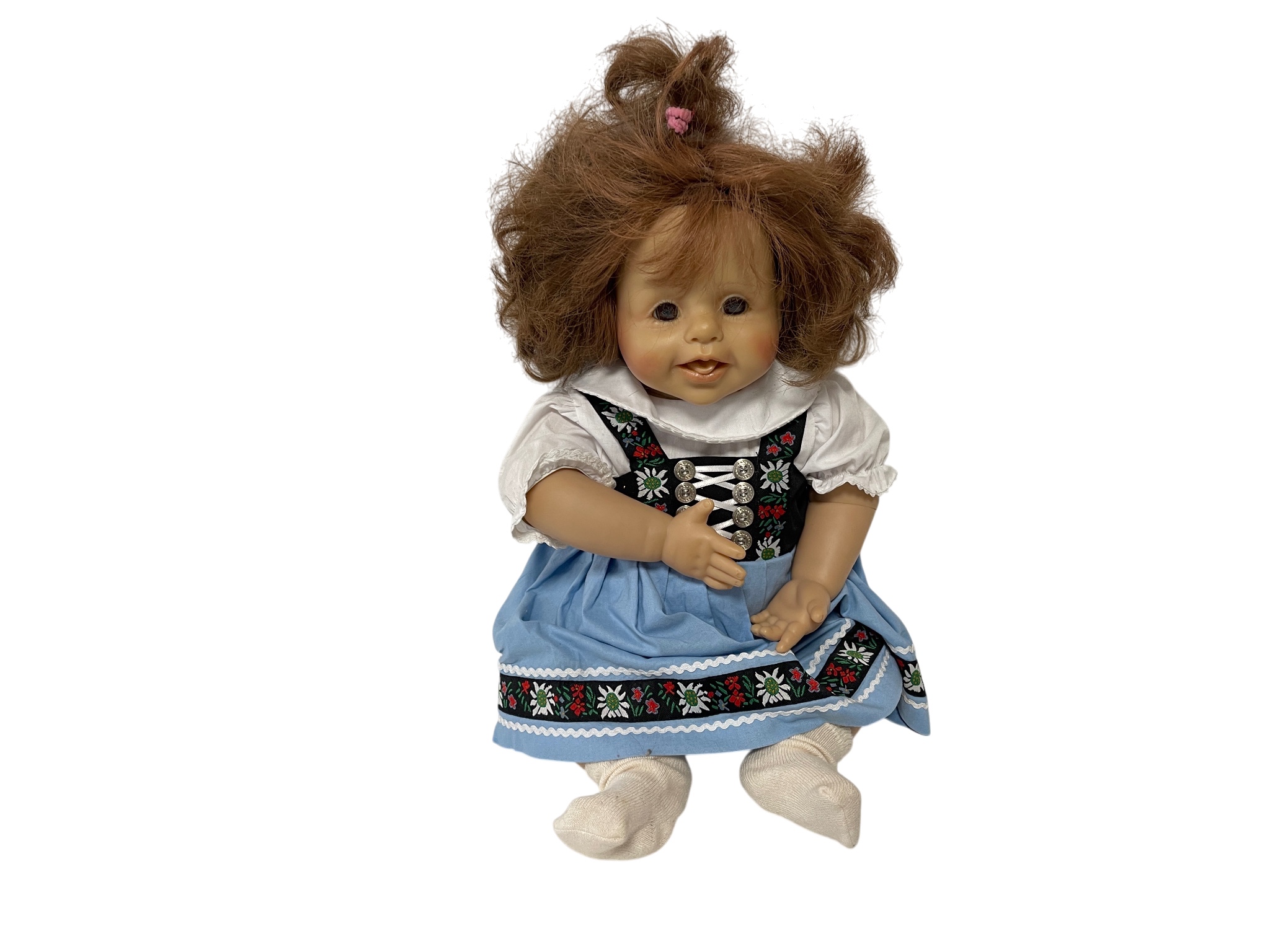 Künstler Puppe Vinyl Puppe 47 cm. Zustand siehe Fotos