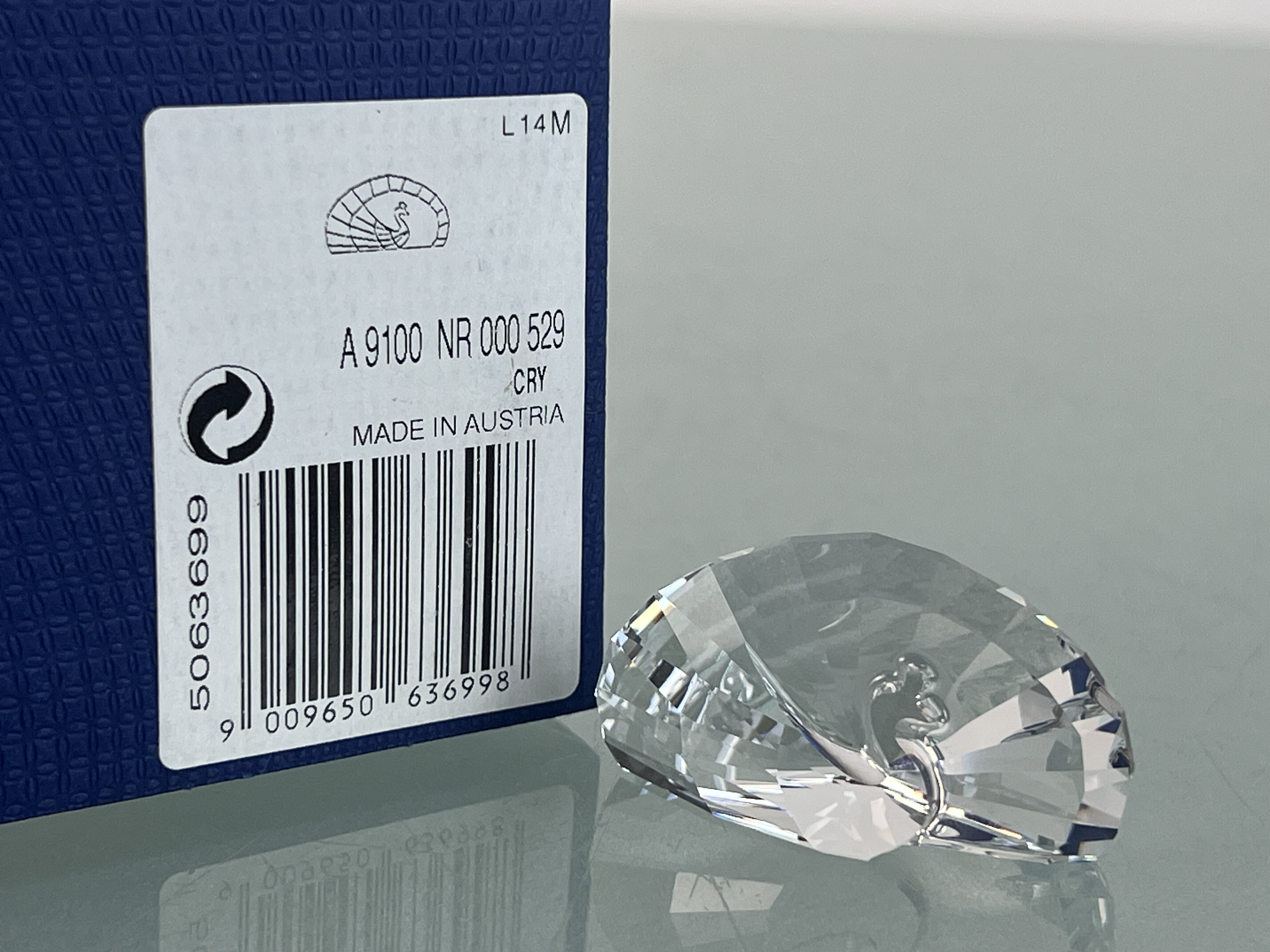 Swarovski Figur 5063699 Briefbeschwerer Pfau 4 cm. Mit OVP + Zertifikat. Top Zustand