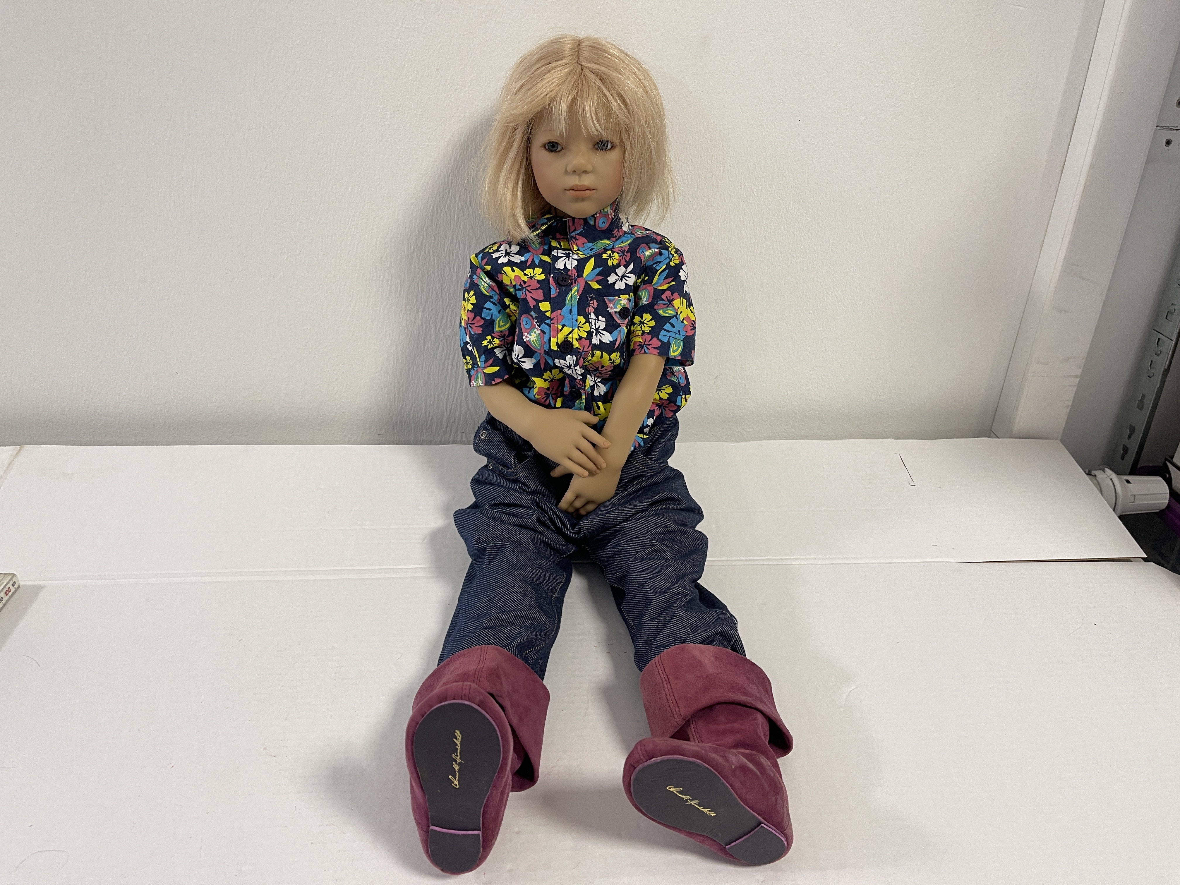 Annette Himstedt Puppe Prinz Sonnenstrahl 76 cm. Top Zustand  