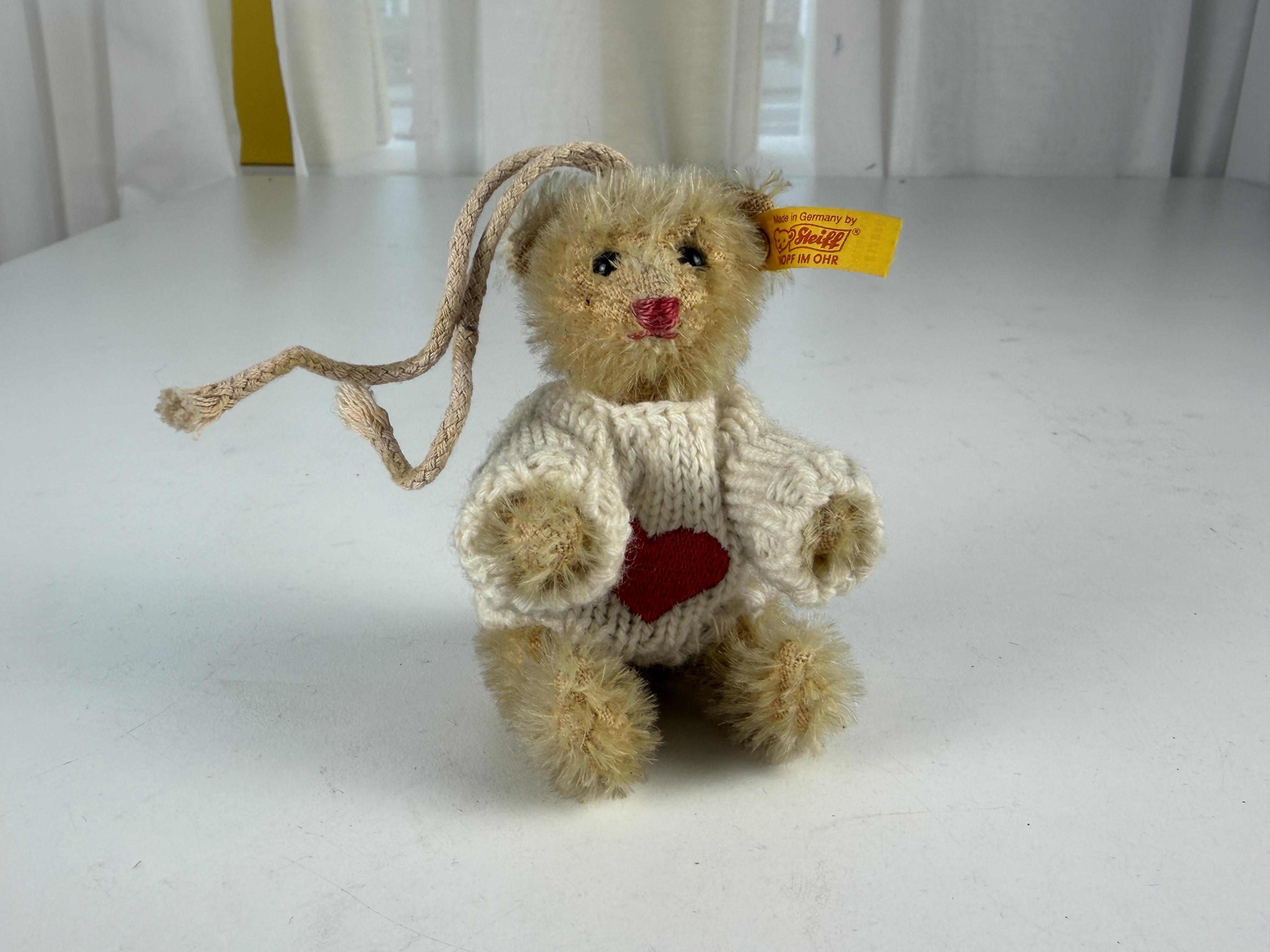 Steiff Tier 028212 Ornament Teddy Bär 9 cm. Top Zustand 