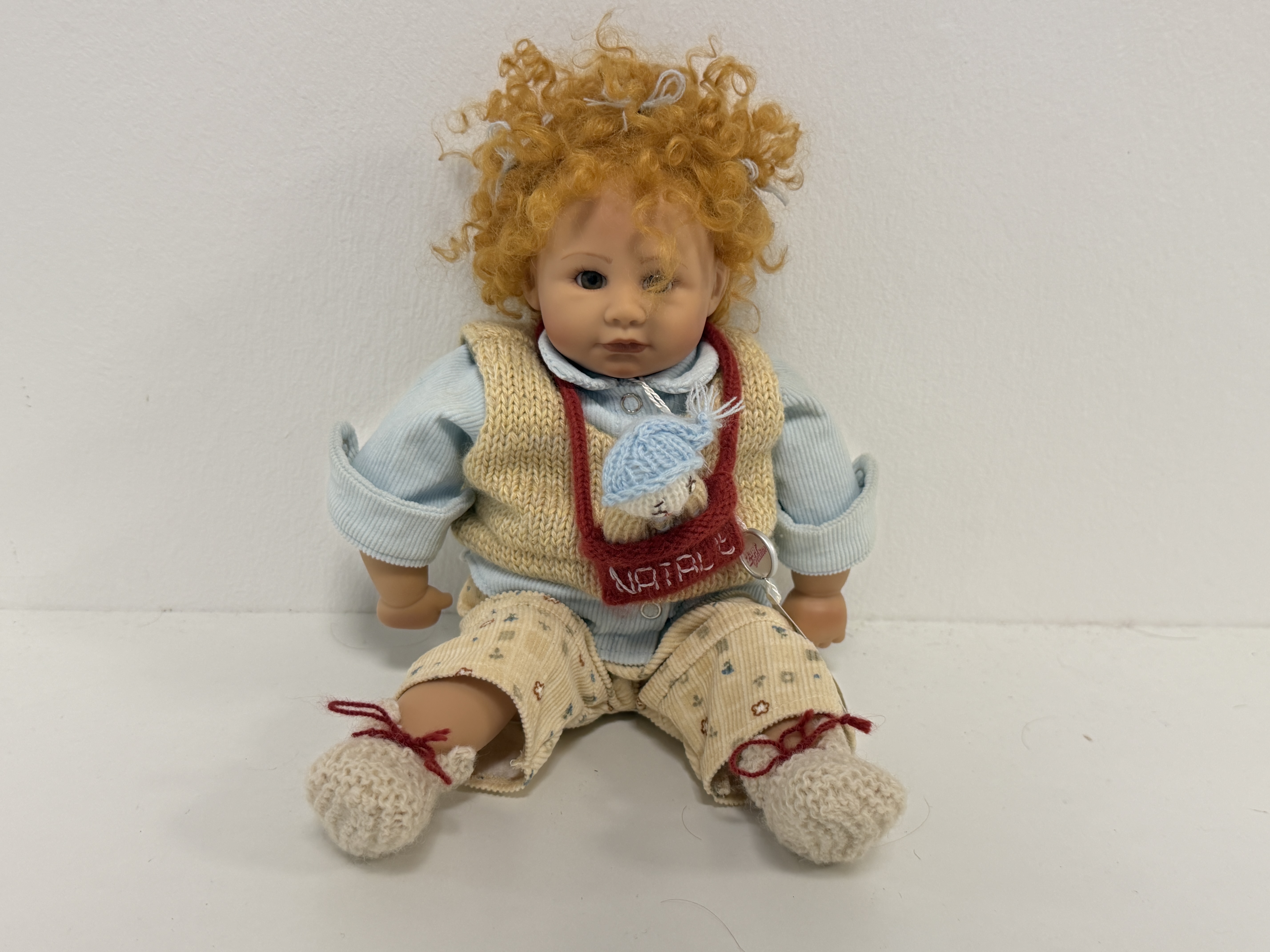 Künstlerpuppe Wiltrud Stein Vinyl Puppe 36 cm. Top Zustand