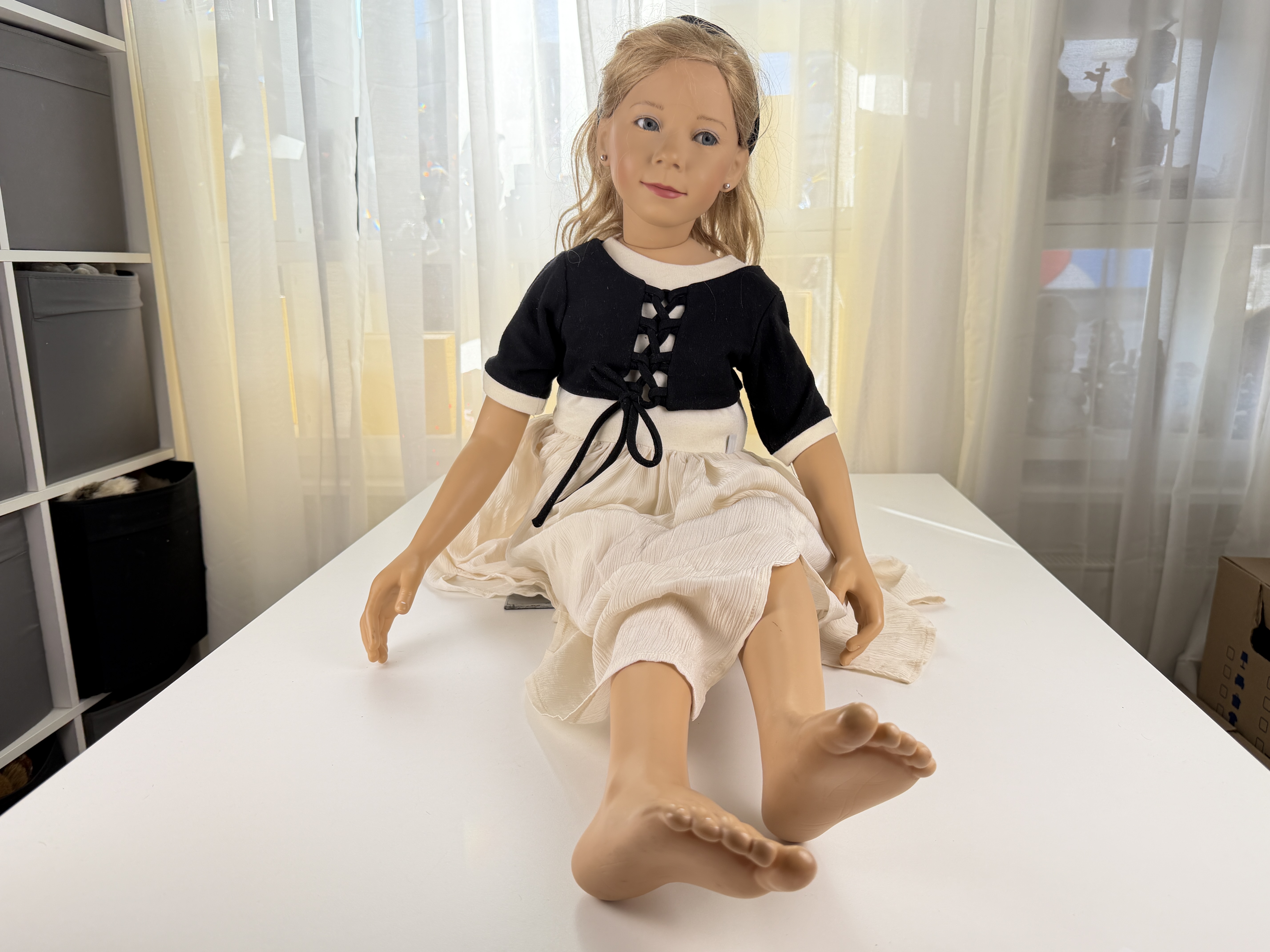 Künstlerpuppe Götz Elisabeth Lindner Vinyl Puppe 100 cm. Top Zustand