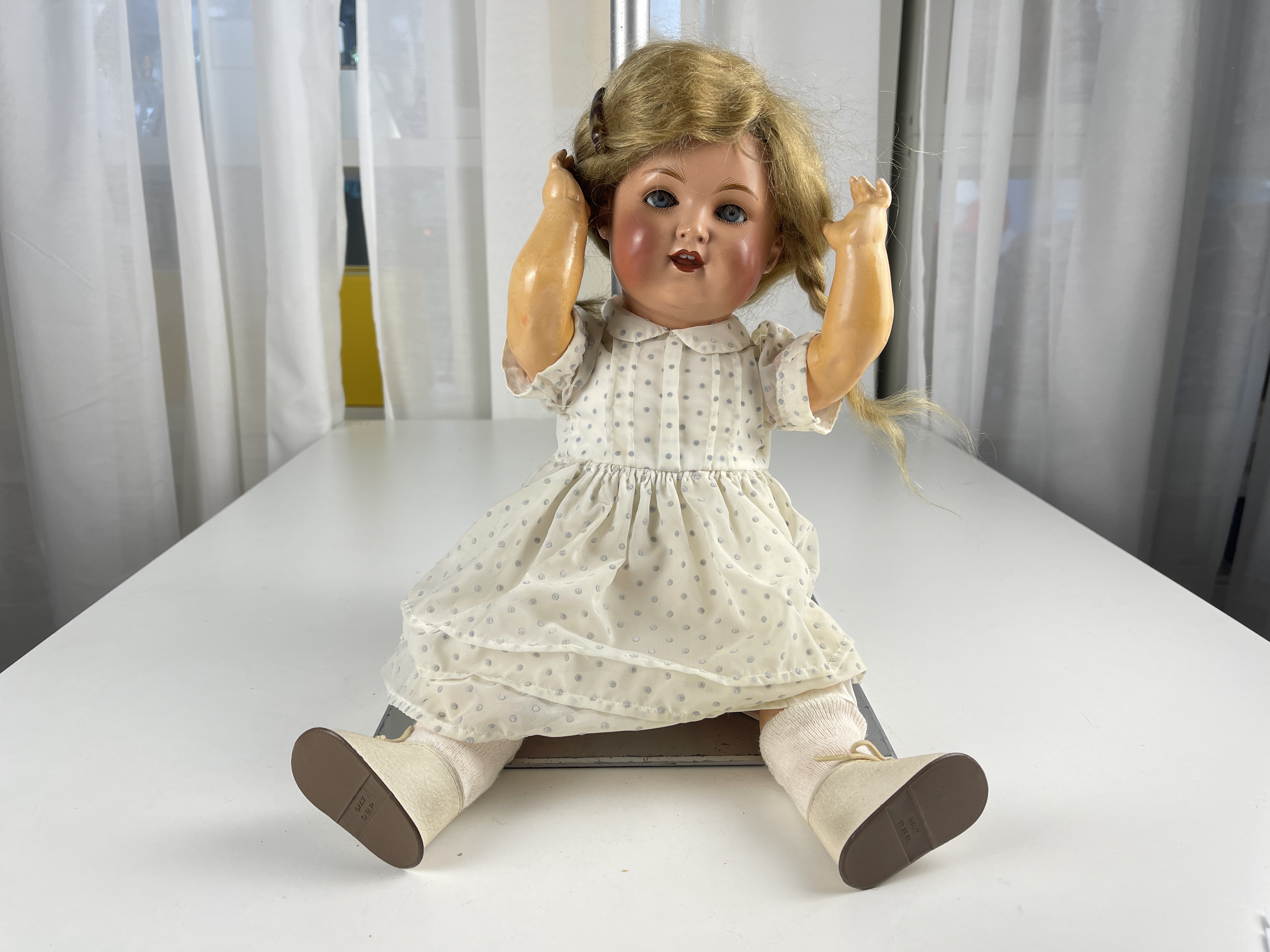 Alte Sammler Puppe Zelluloid 49 cm Zustand Siehe Fotos.   