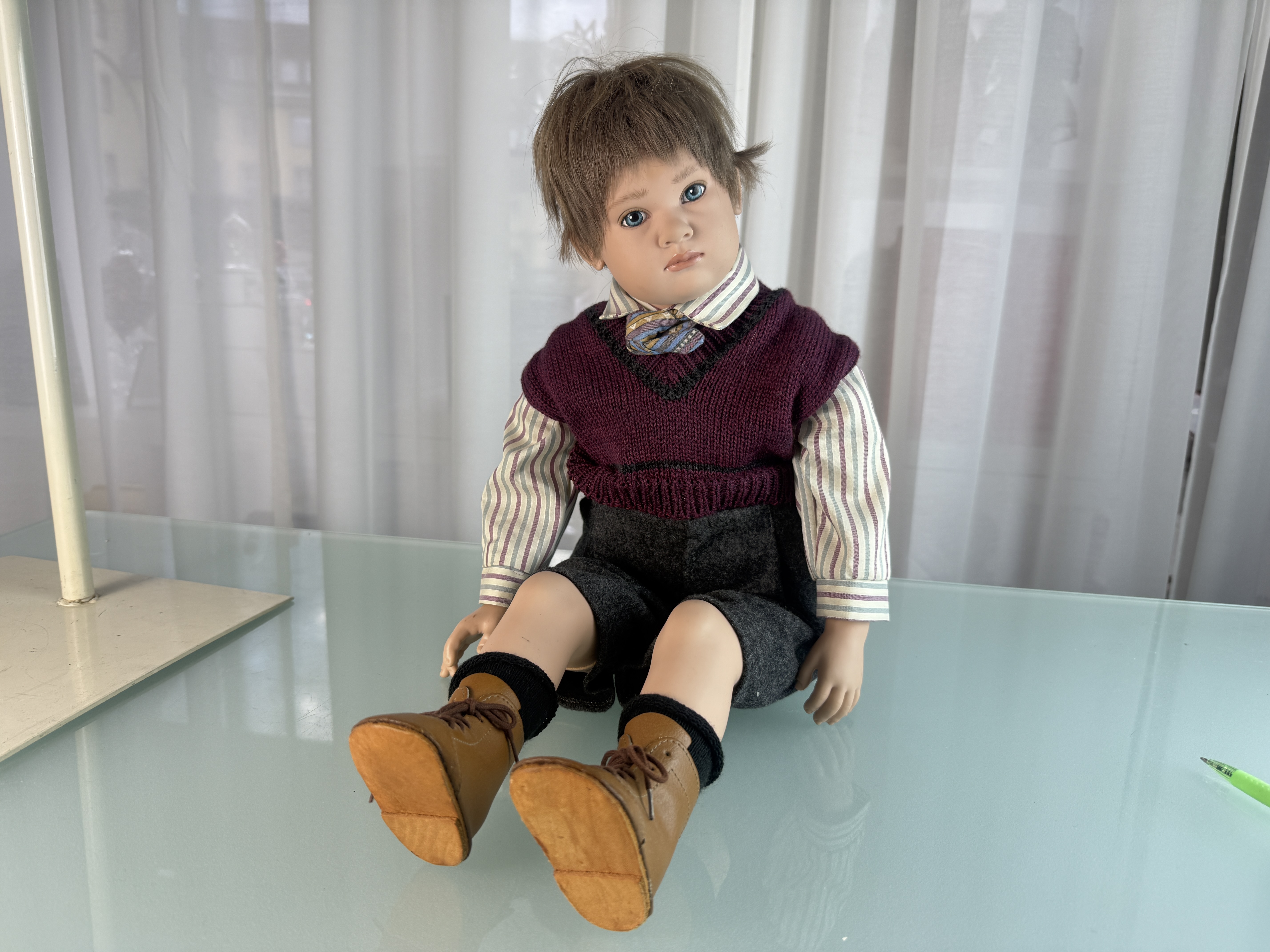Künstlerpuppe Sigikid Sabine Esche Vinyl Puppe 60 cm. Top Zustand  