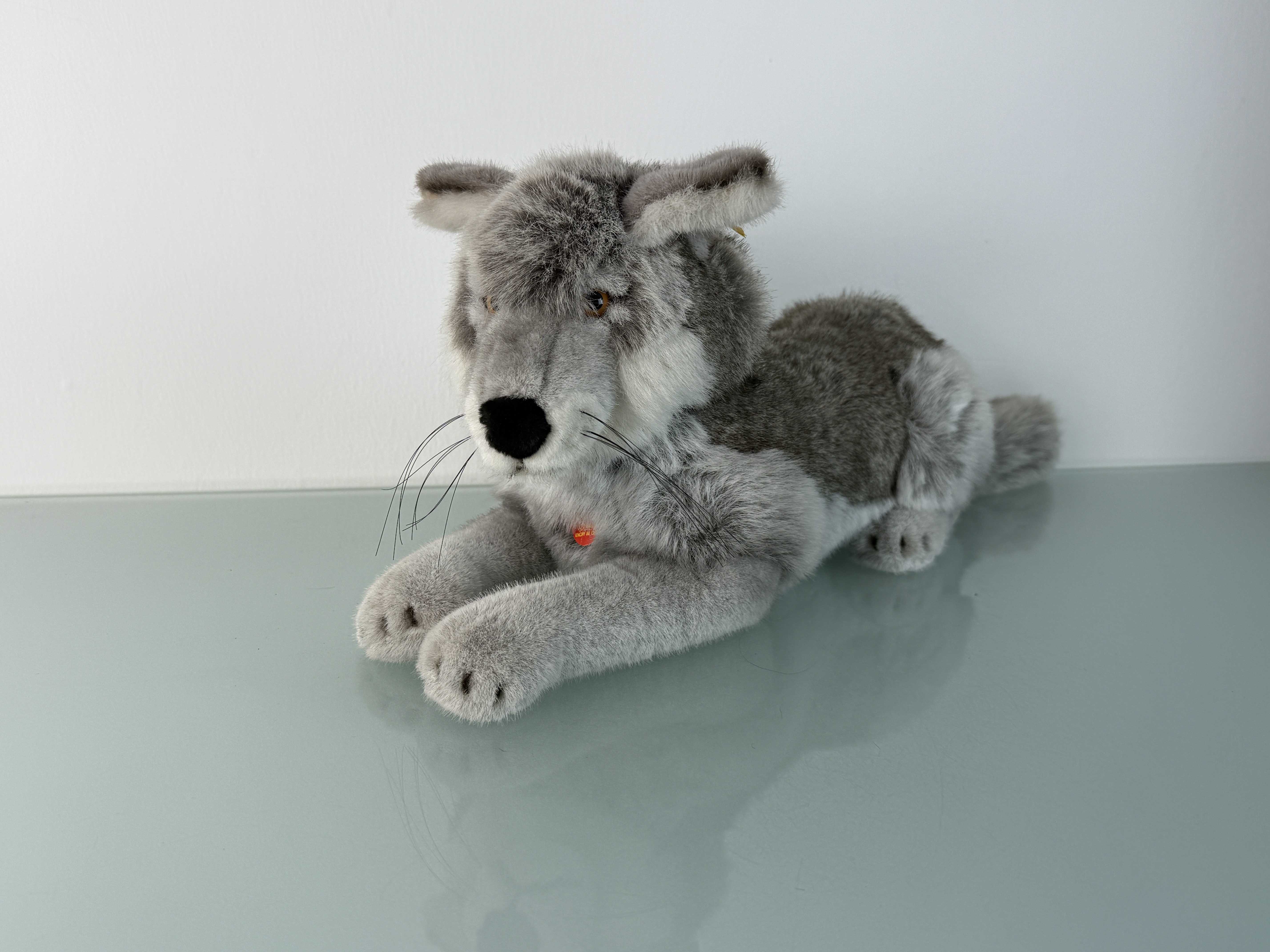 Steiff Tier 069260 Wolf 25 x 58 cm. Top Zustand.  