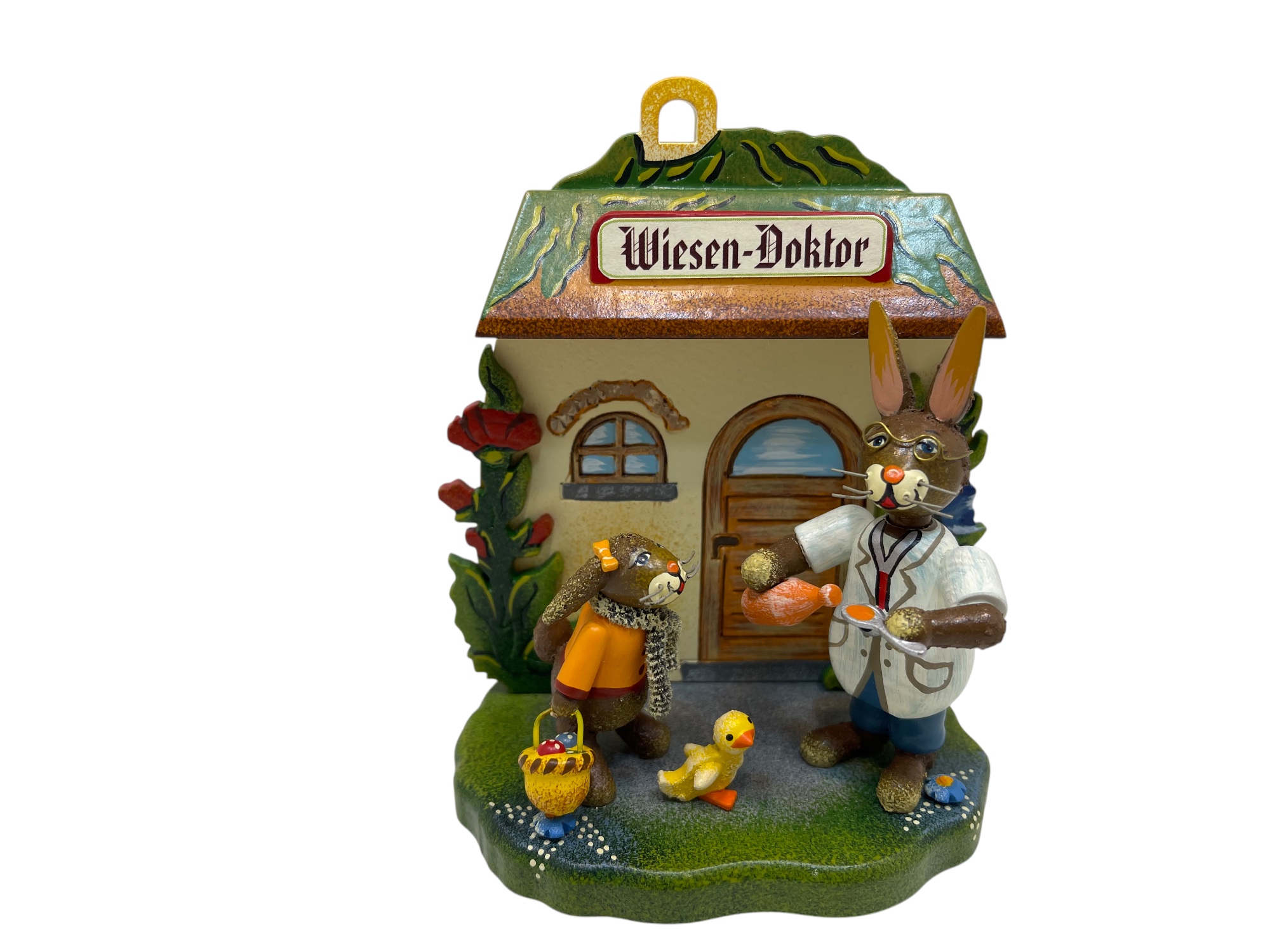 Erzgebirge Sammler Figur Hubrig Hase 9 x 12 cm. Top Zustand   