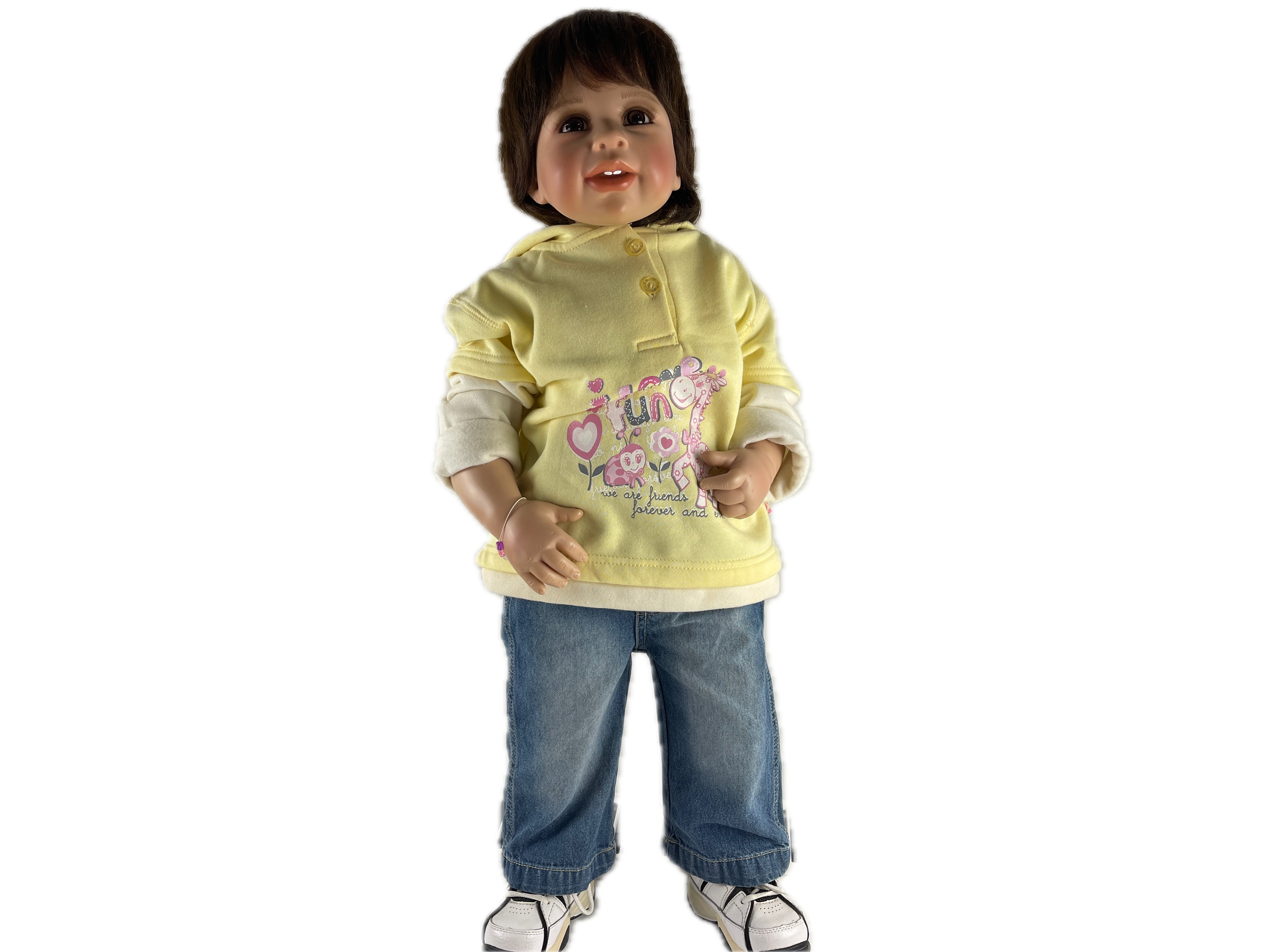 Monika Levenig Künstlerpuppe Vinyl Puppe 72 cm. Zustand siehe Fotos