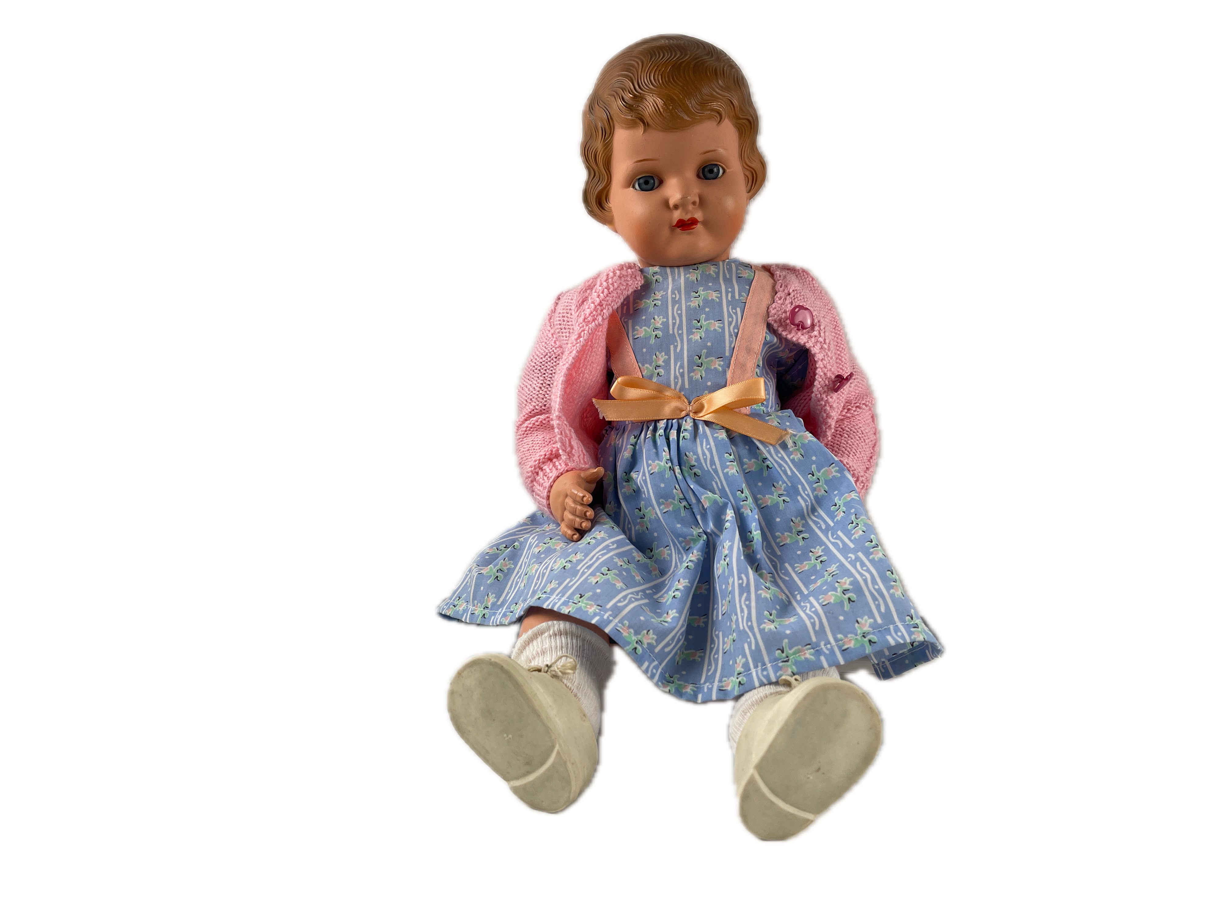 Künstlerpuppe Sammler Puppe alte Zelluloid  48 cm Zustand siehe Fotos   