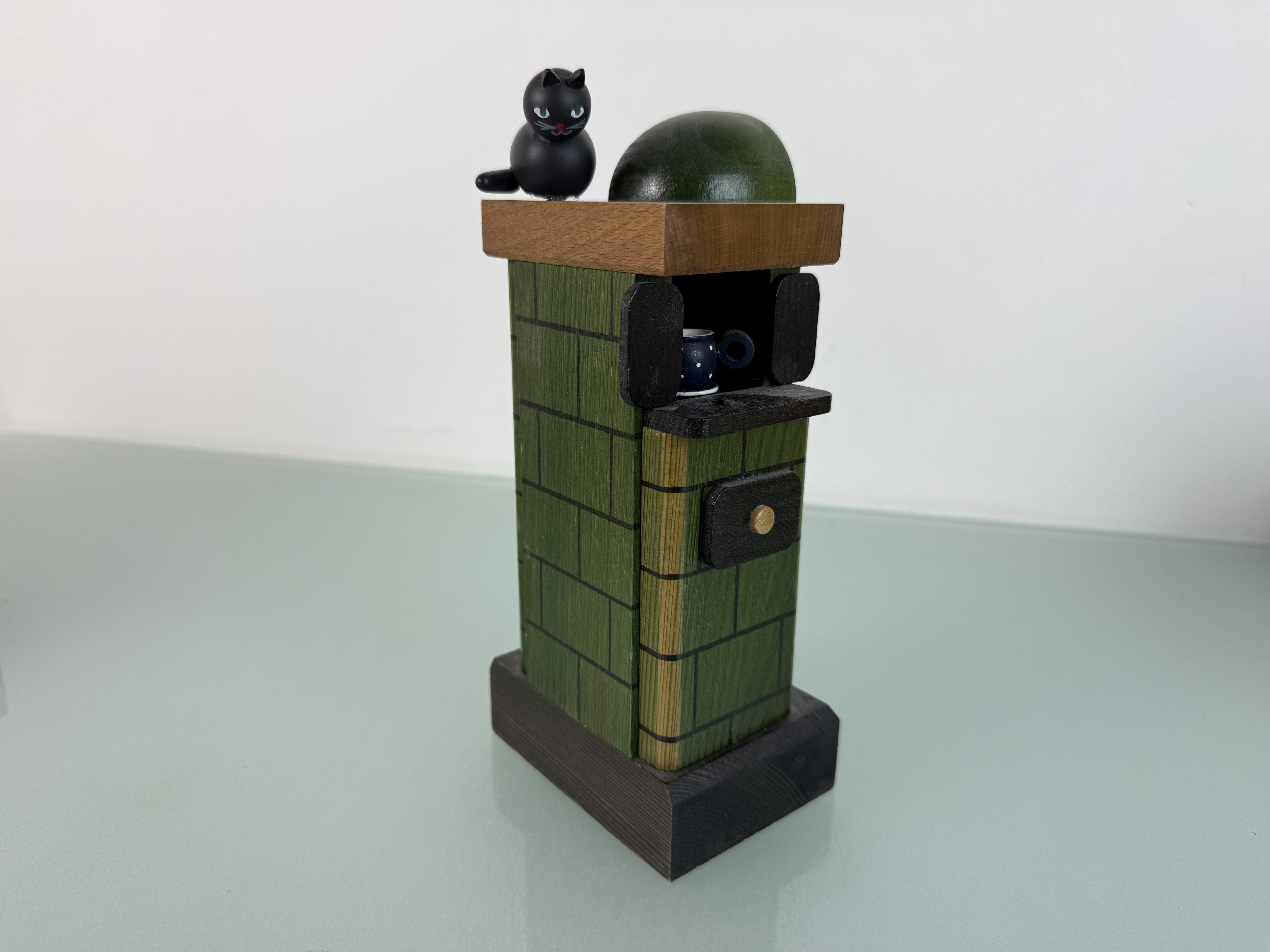 Erzgebirge Sammler Figur Kaminofen 21 cm. Top Zustand   