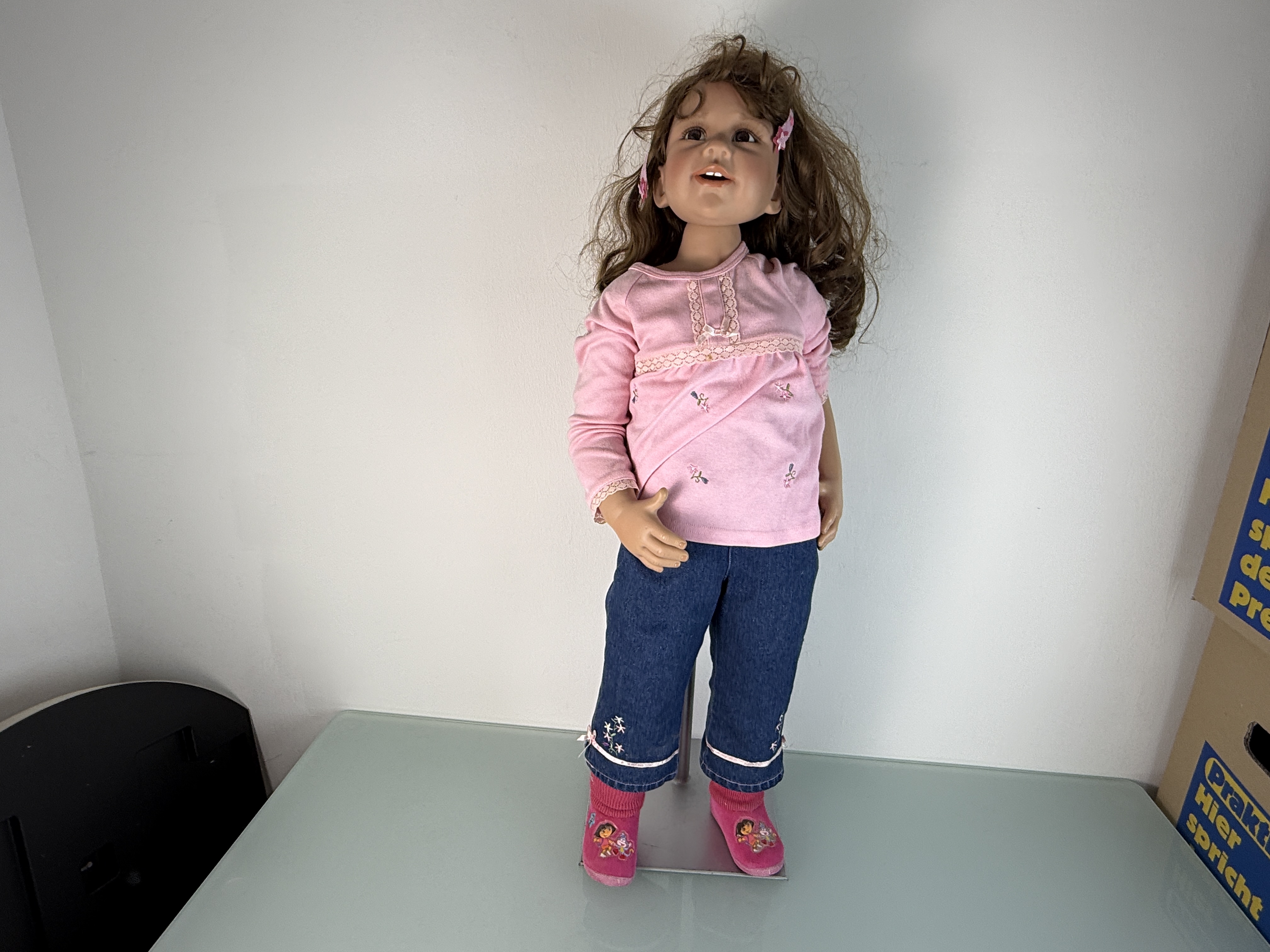 Künstlerpuppe Puppe Monika Levenig Vinyl Puppe 90 cm. Top Zustand 