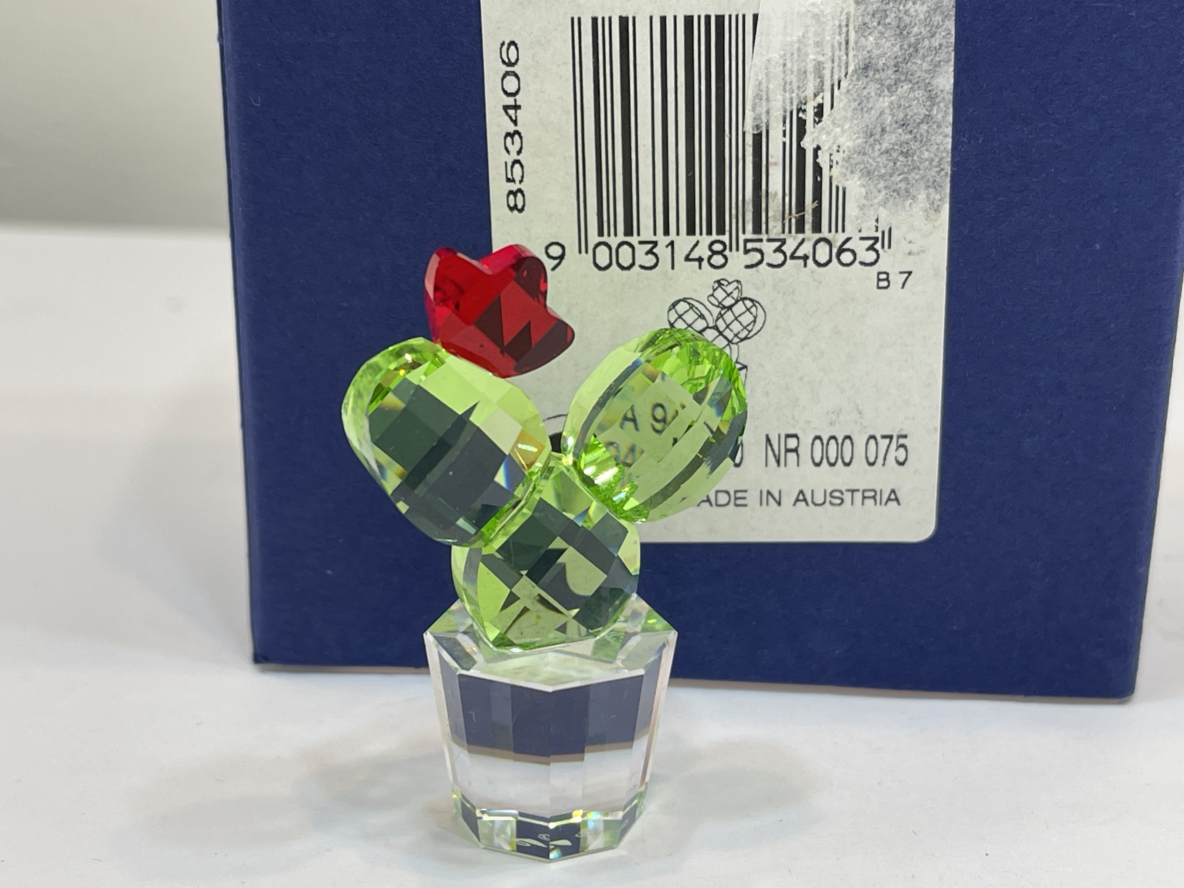Swarovski Figur 853406 Blumentopf Kaktus 5 cm + OVP & Zertifikat. Top Zustand