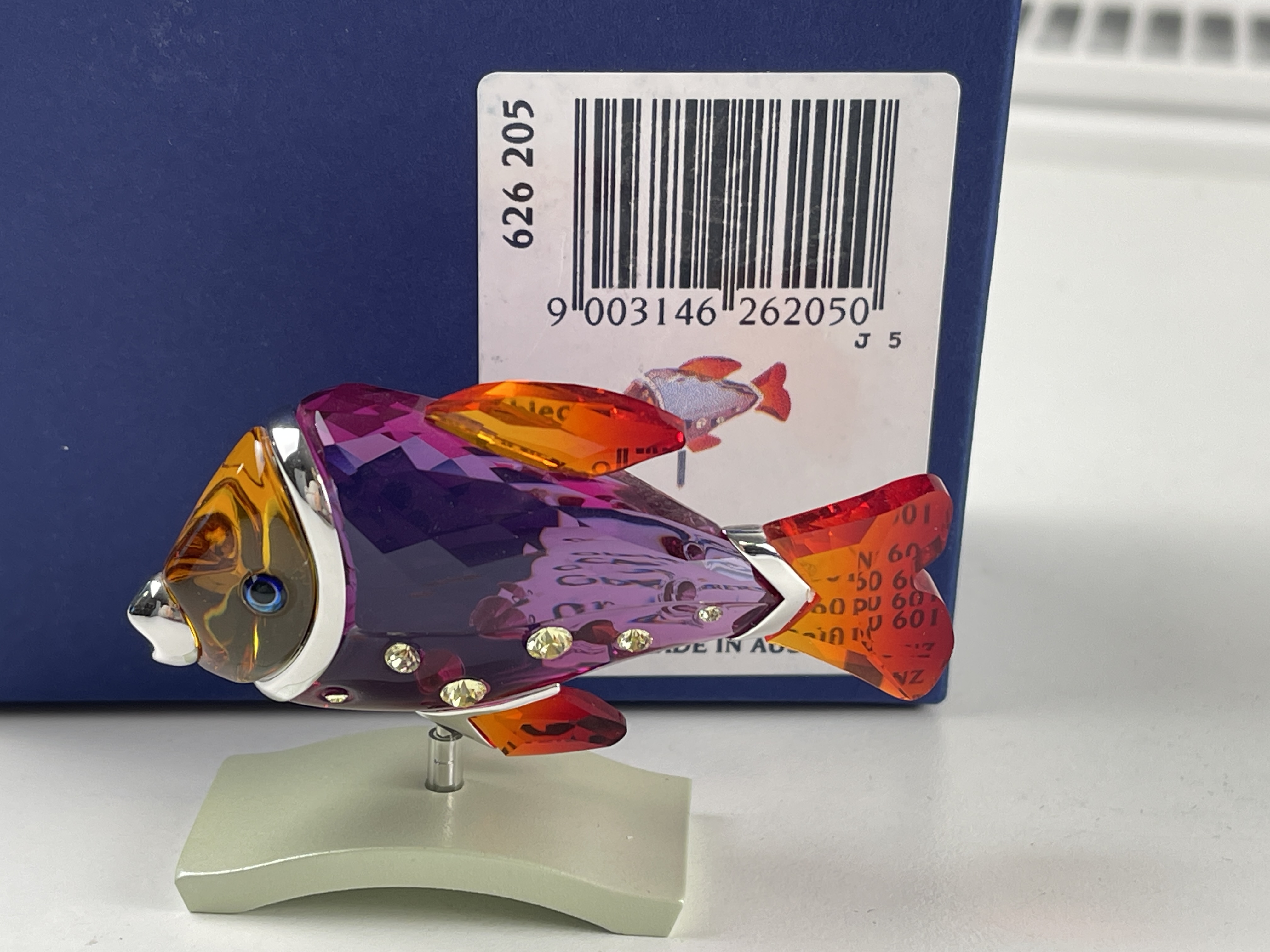 Swarovski Figur 626205 Paradise Fisch 6,5 x 7,5 cm  + OVP. Top Zustand    