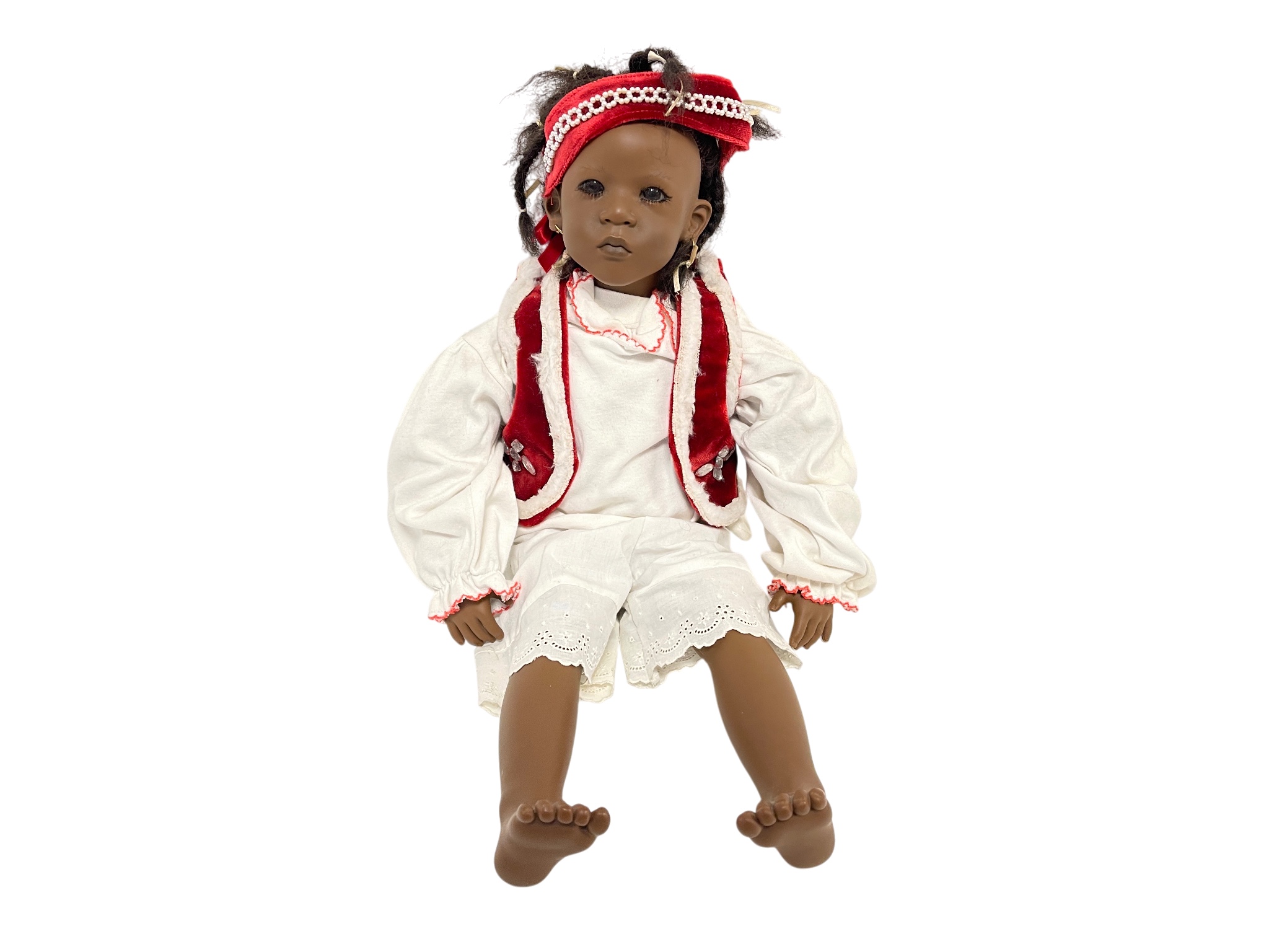 Künstlerpuppe Annette Himstedt Puppe Sanga 56 cm. Top Zustand  