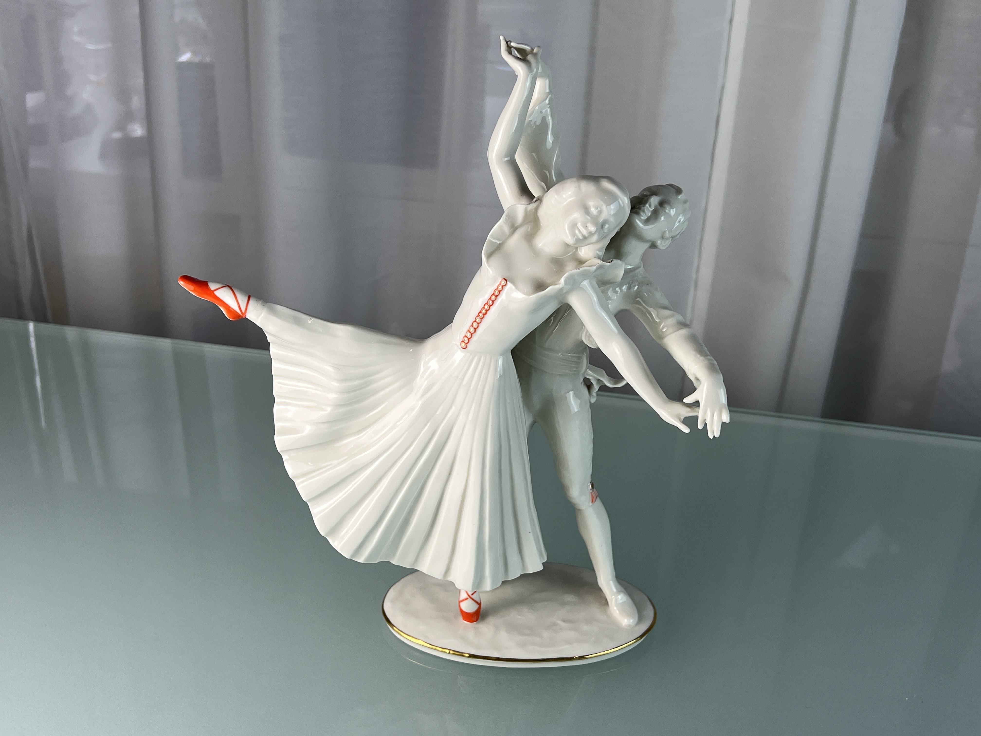  Hutschenreuther Porzellan Figur Tanzendes Paar 30 cm 1 Wahl Top Zustand.  