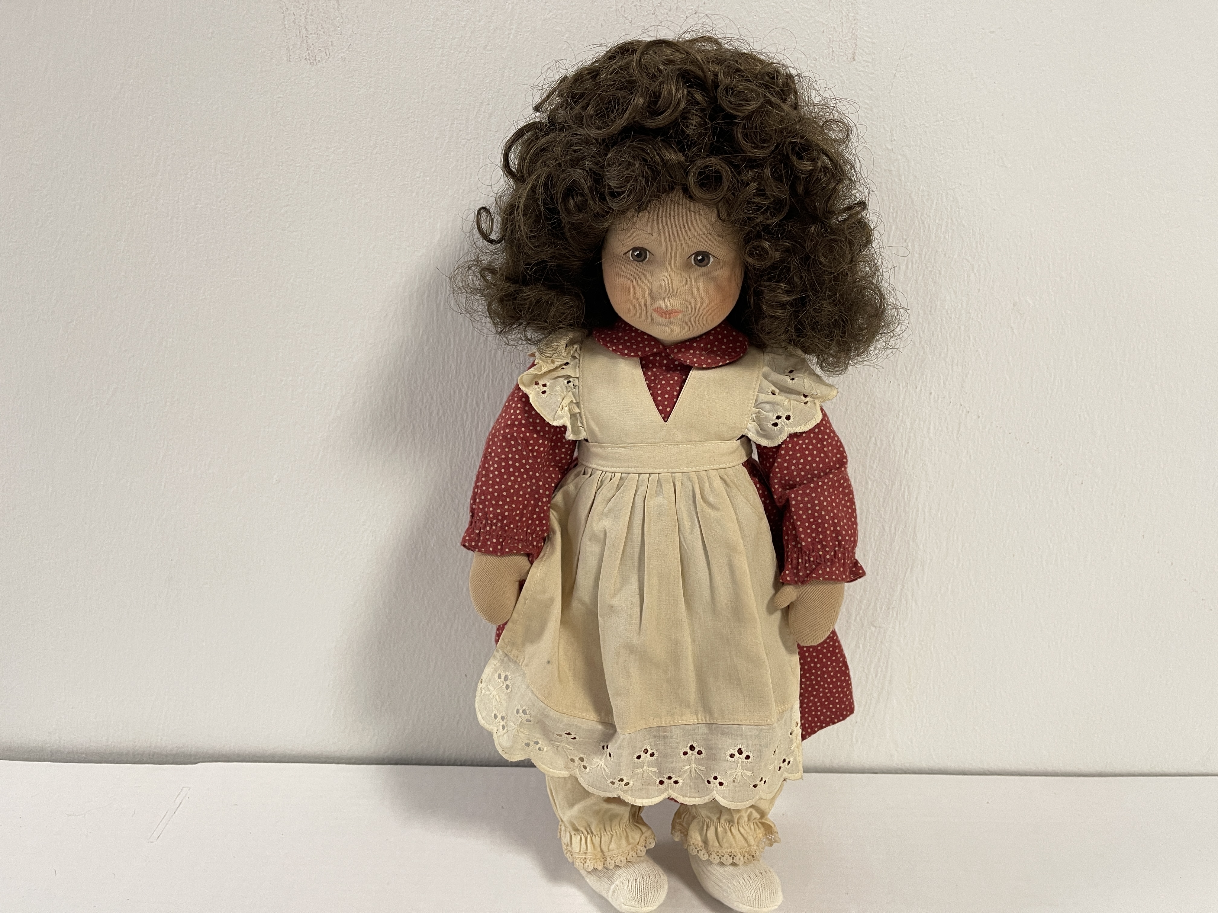 Künstlerpuppe Stoff Puppe 43 cm. Zustand  siehe Fotos