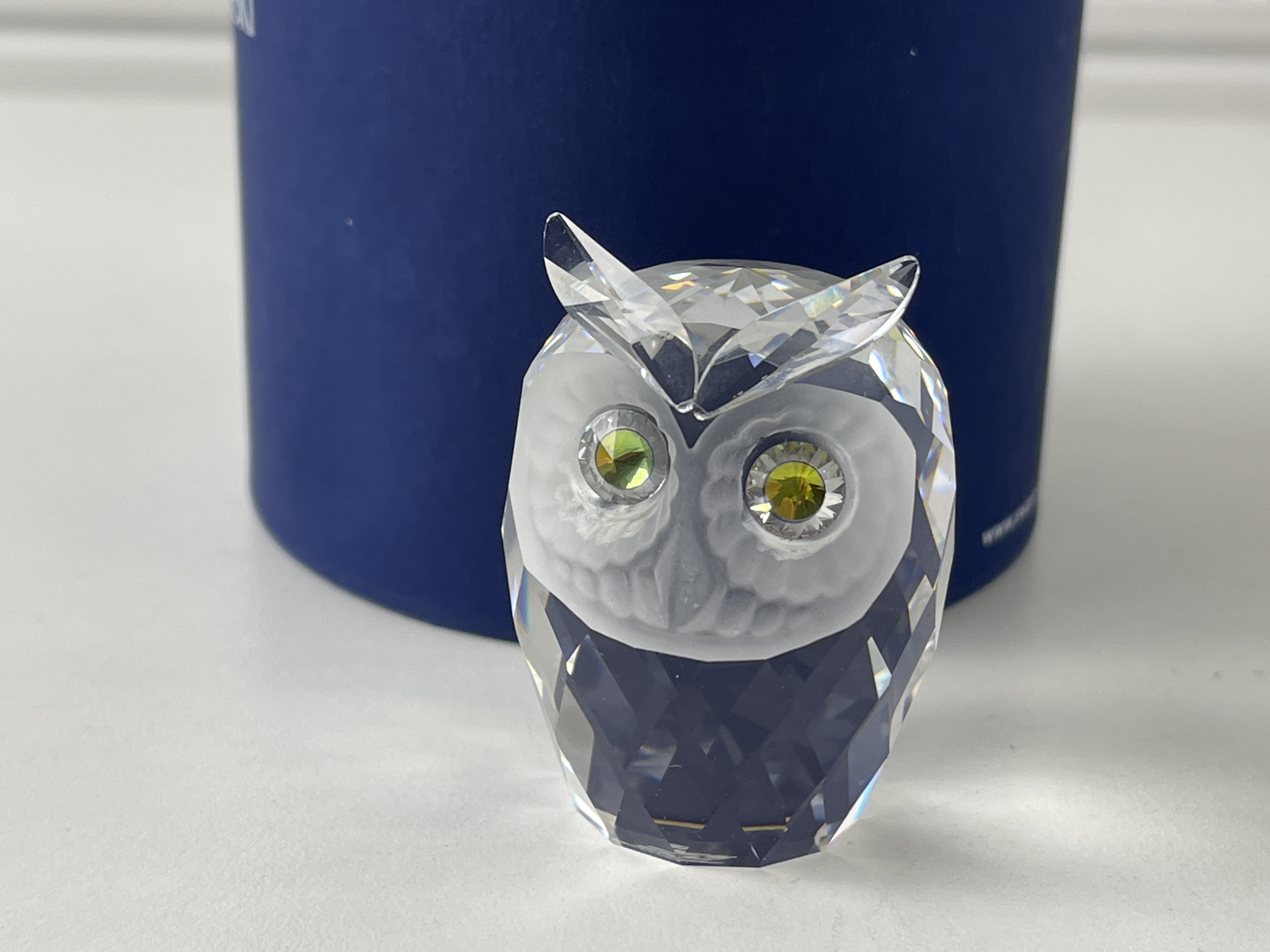 Swarovski Figur Kristall 046000 Eule 5,3 cm. Ovp - Zertifikat - Top Zustand    