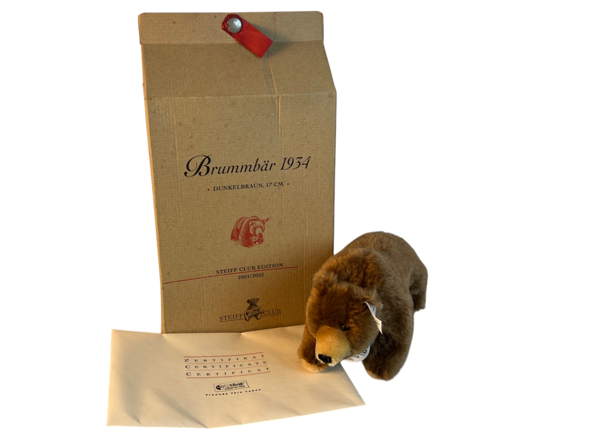 Steiff Tier Teddy Bär 420252 Brummbär 17 cm Nr. 00492. Top Zustand