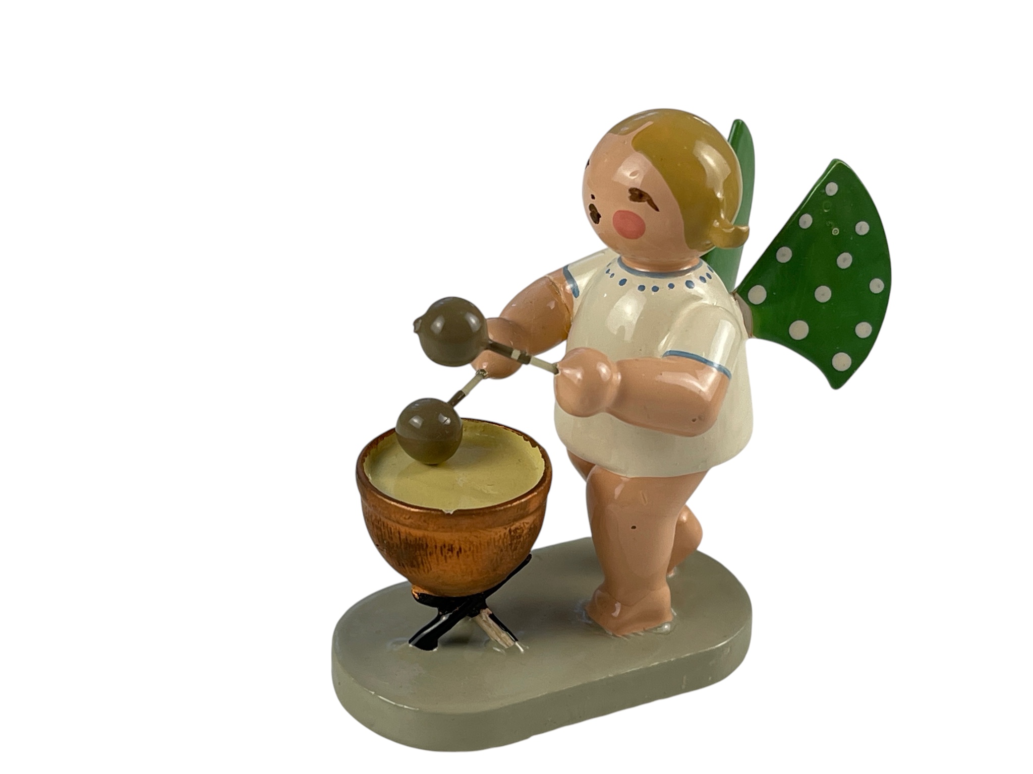  Erzgebirge Figur Engel 6 cm. Zustand siehe Fotos