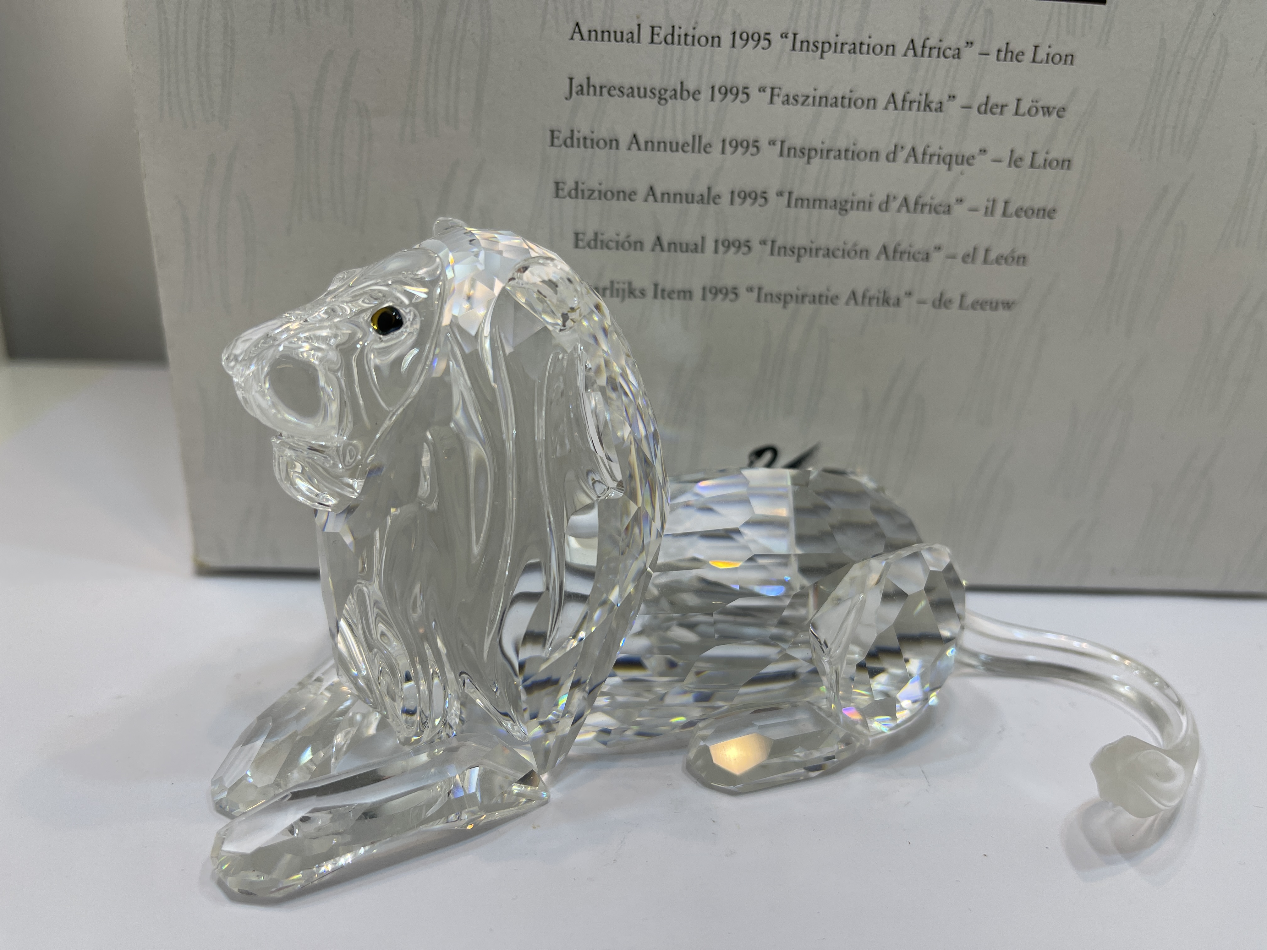 Swarovski Figur 185410 Jahresfigur Löwe 13 cm Ovp & Zertifikat Top Zustand 