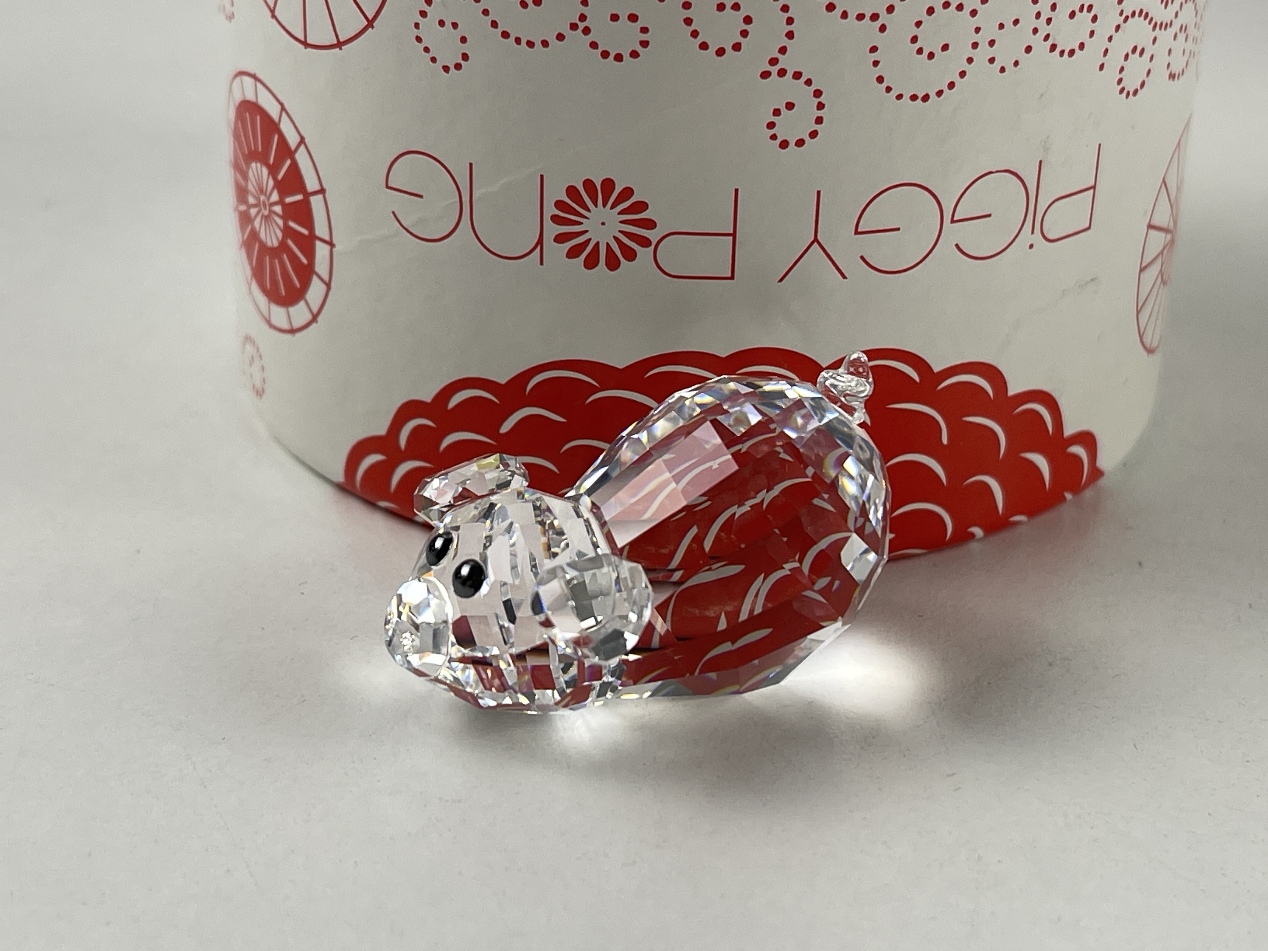 Swarovski Figur 894551 Schwein Piggy Pong 4 cm. Ovp + Zertifikat - Top Zustand  