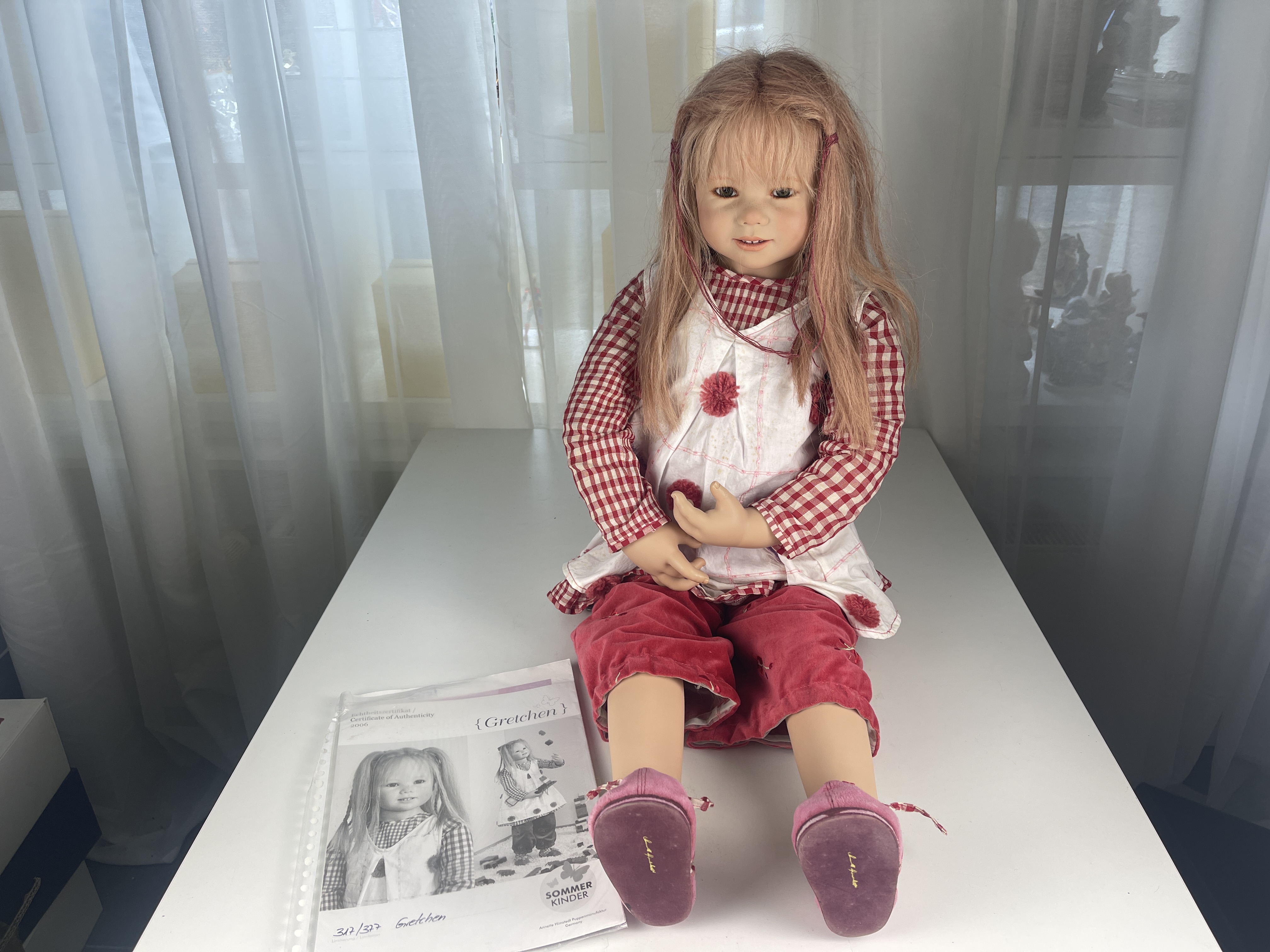 Annette Himstedt Vinyl Puppe Gretchen 85 cm. Zustand siehe Fotos 