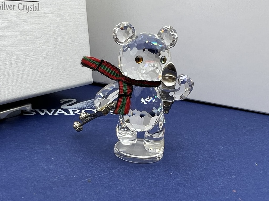 Swarovski Figur 234710 Kris Bär Ski - Fahrer 5 cm. Inkl. Kiste - Top Zustand  Kopie