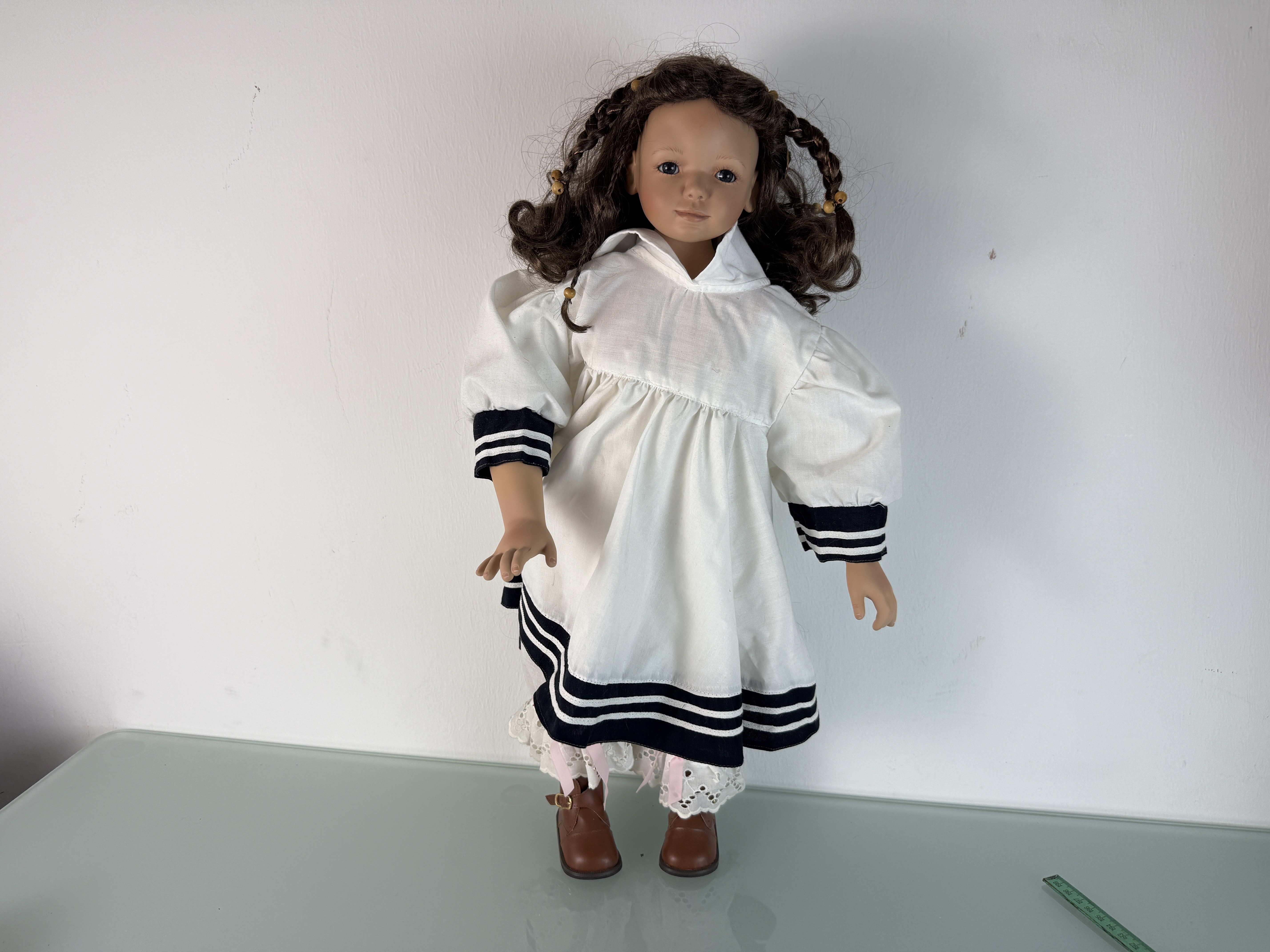 Künstlerpuppe Gabriele Müller Porzellan Puppe 60 cm. Top Zustand.
