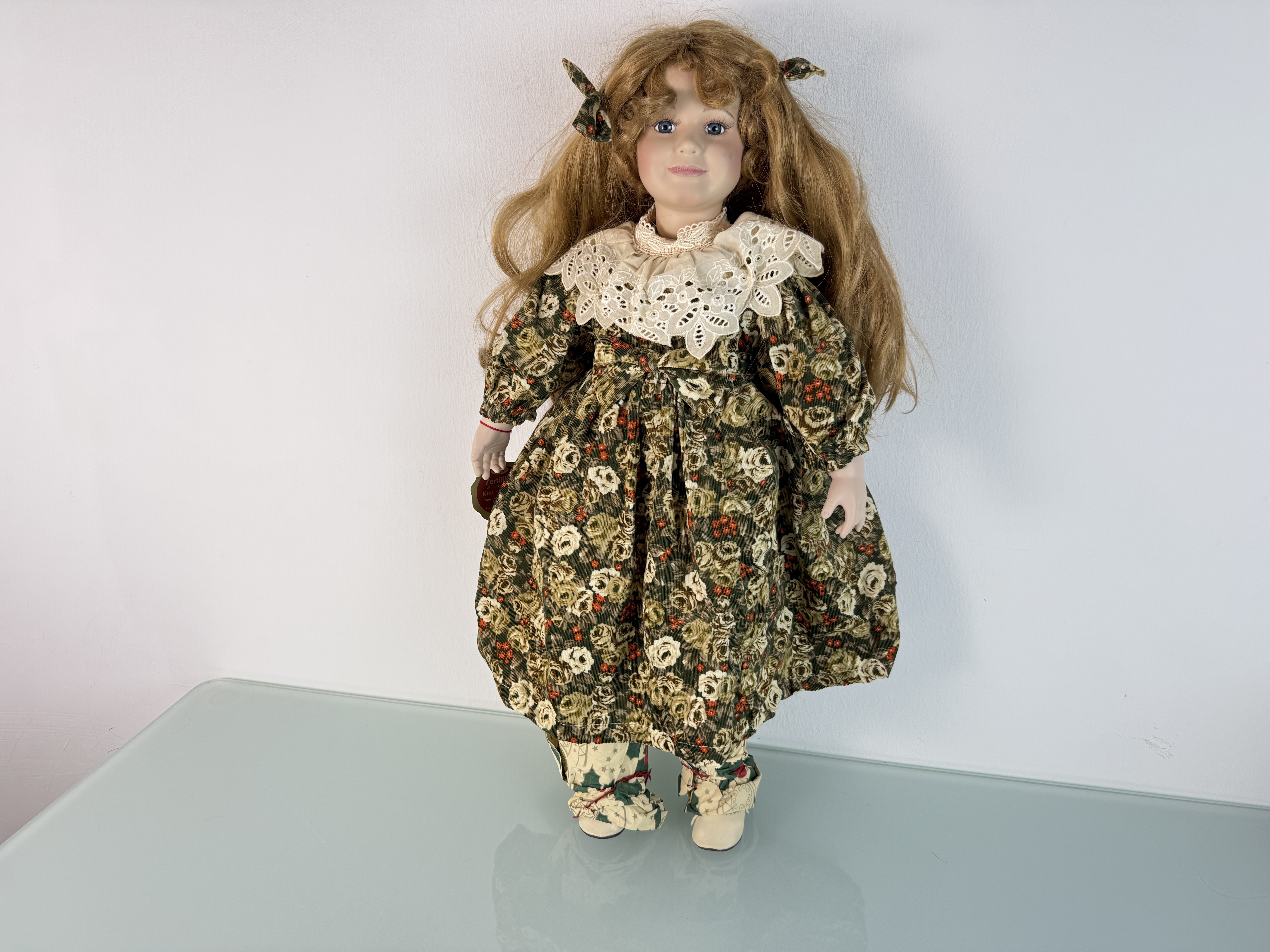 Künstlerpuppe Puppe Sammler Porzellan Puppe 65 cm Top Zustand Siehe Fotos.   
