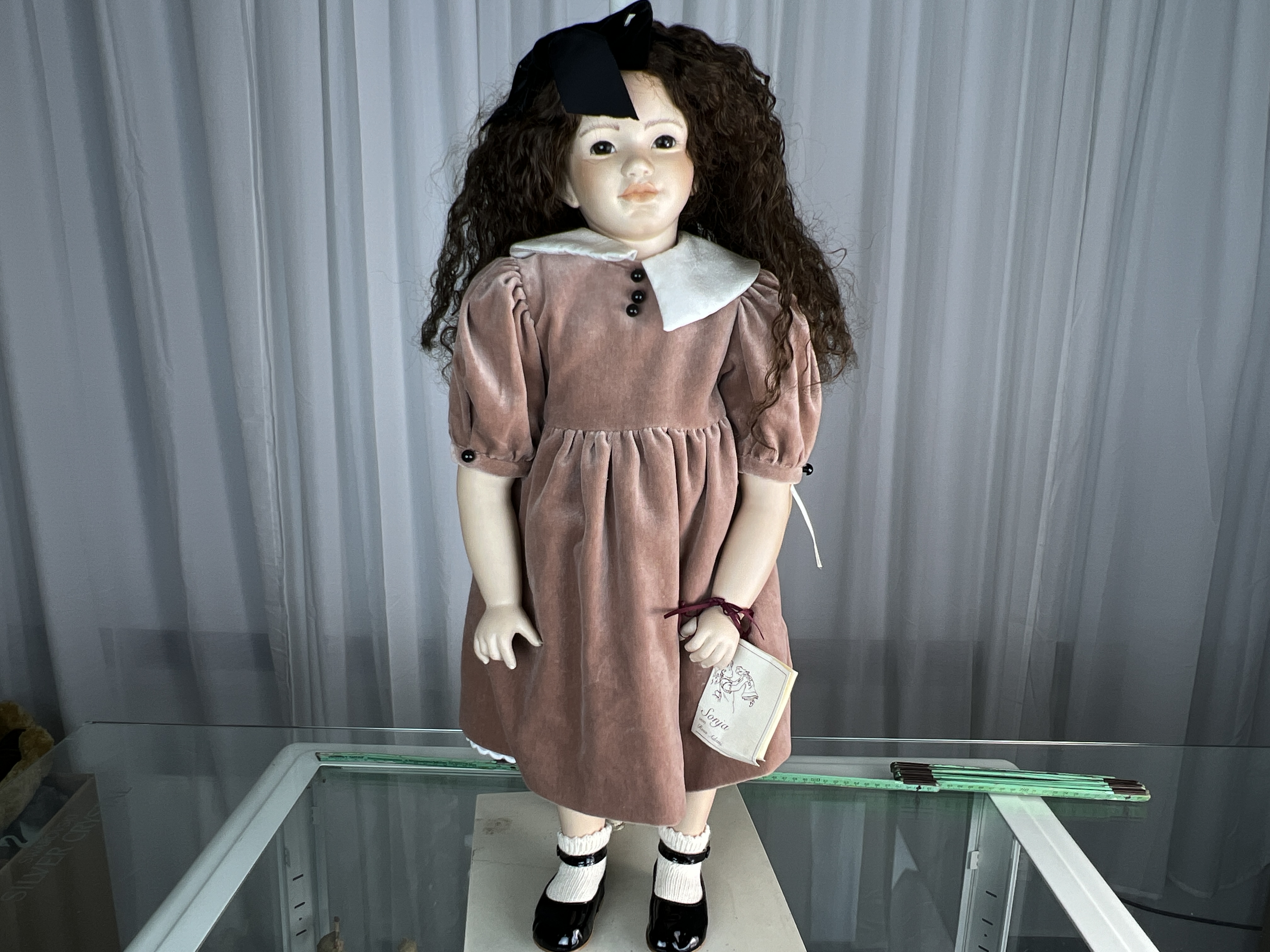 Margarete Steiff Künstlerpuppe Porzellan Puppe 63 cm. Top Zustand    