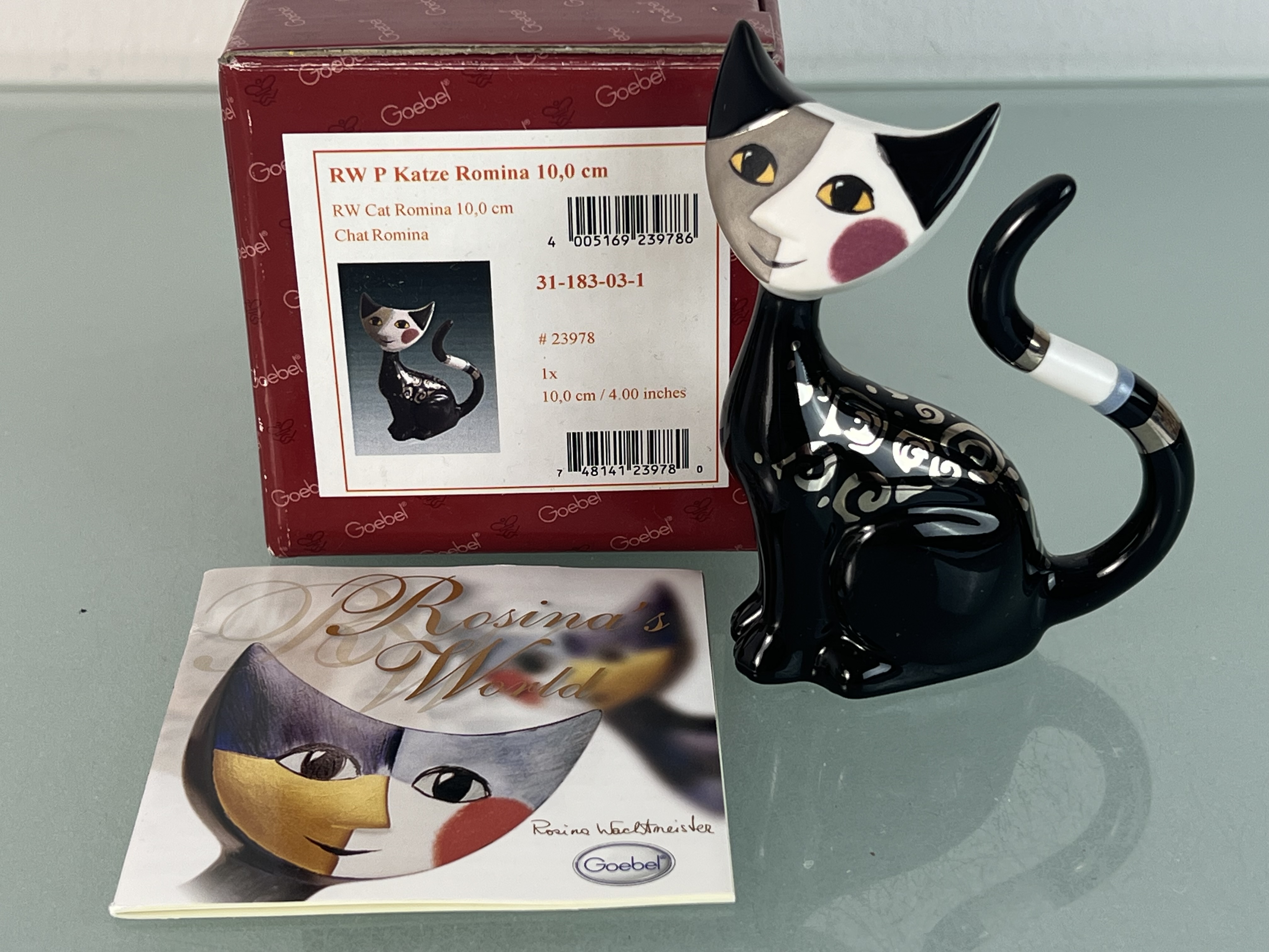Goebel Figur 31-183-03-1 Cat Romina Rosina Wachtmeister Katze. 10 cm 1 Wahl. Mit OVP in Top Zustand