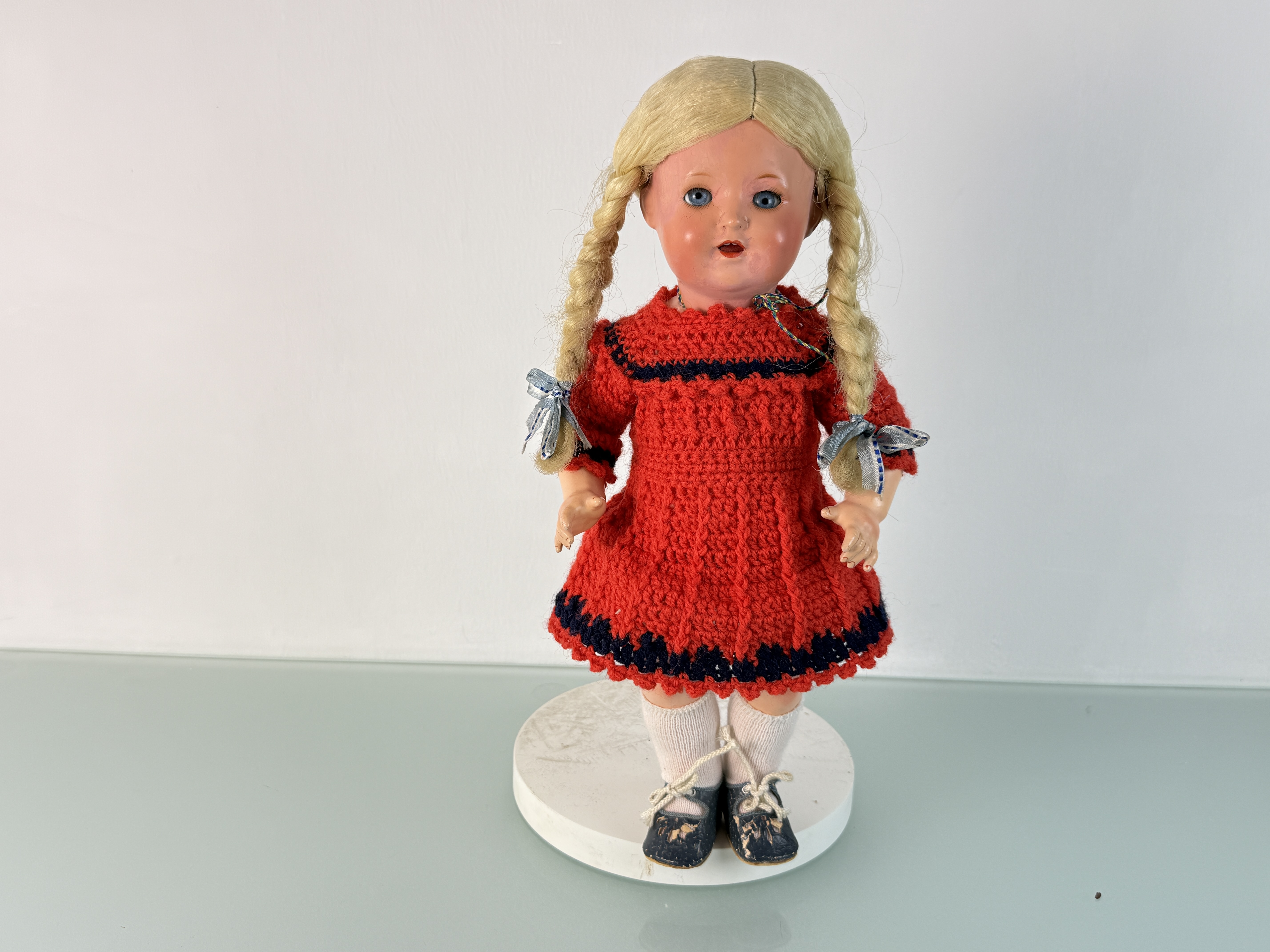 Künstlerpuppe alte Zelluloid Puppe 38 cm. Top Zustand  