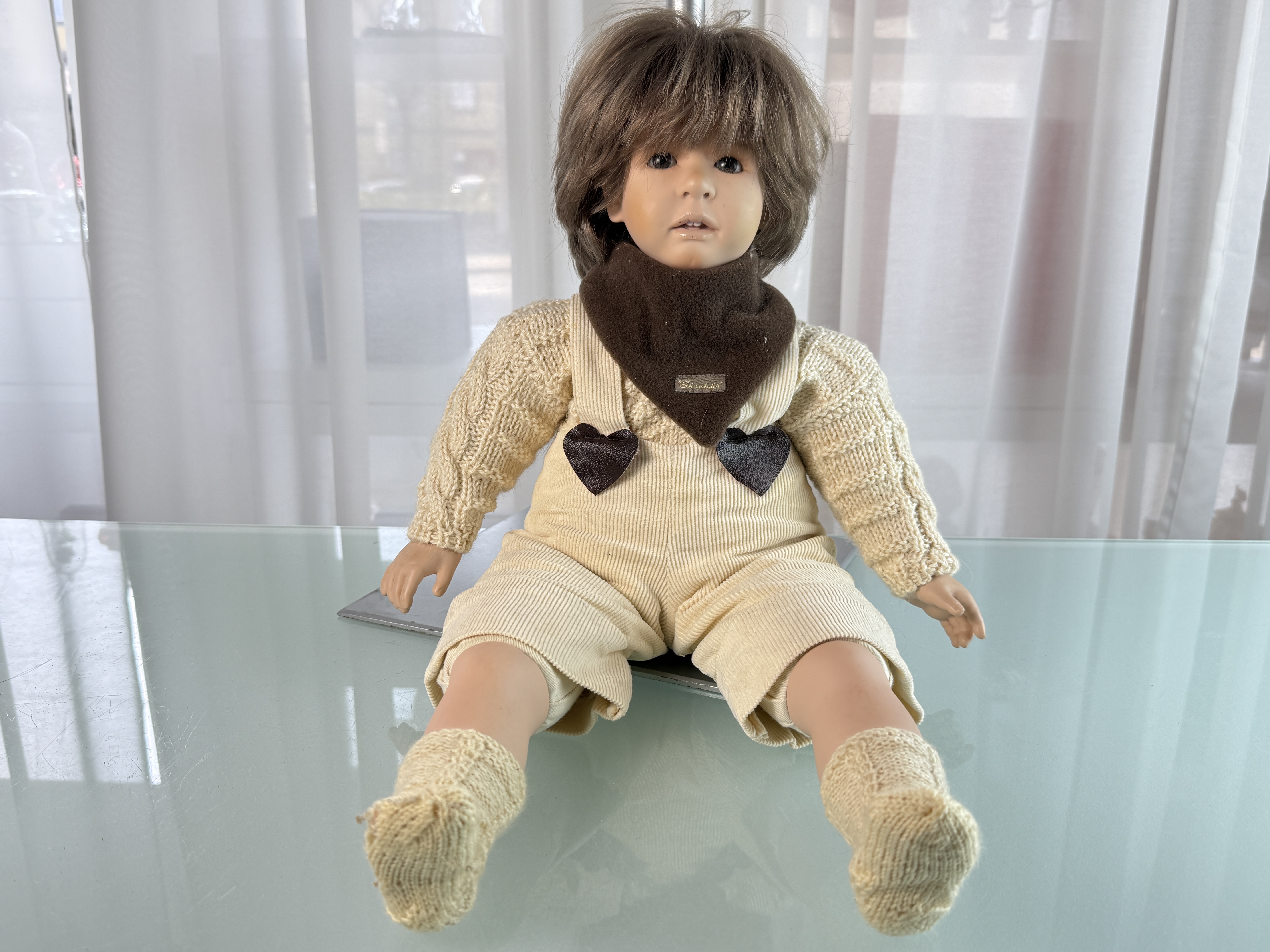 Künstlerpuppe Ruth Treffeisen Vinyl Puppe 50 cm. Top Zustand  