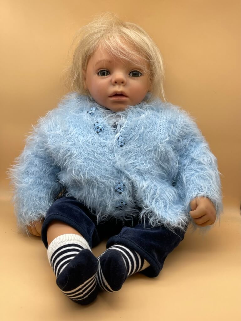 Künstlerpuppe Vinyl Puppe 55 cm. Top Zustand.  
