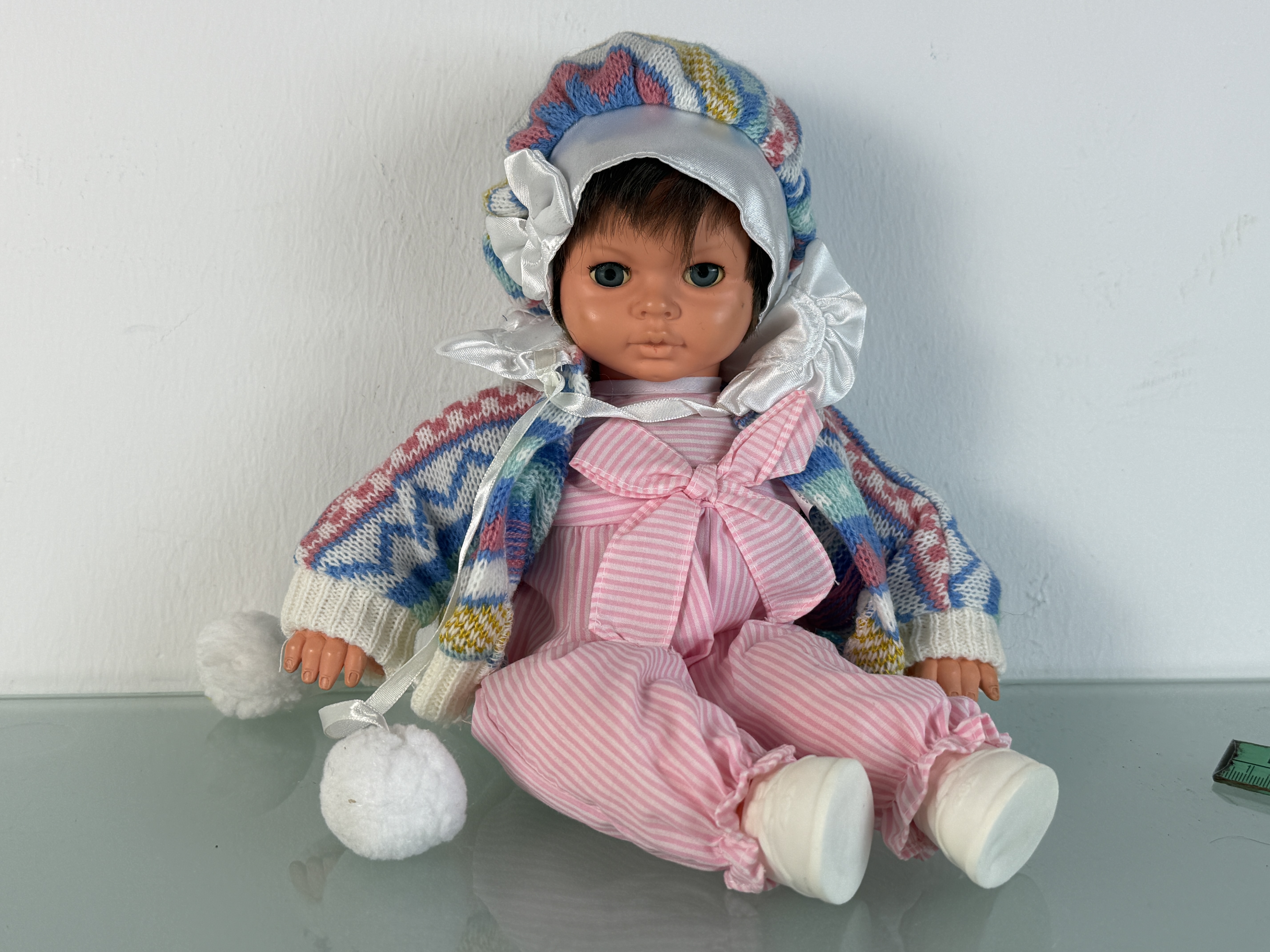 Künstlerpuppe Vinyl Puppe 33 cm Top Zustand  