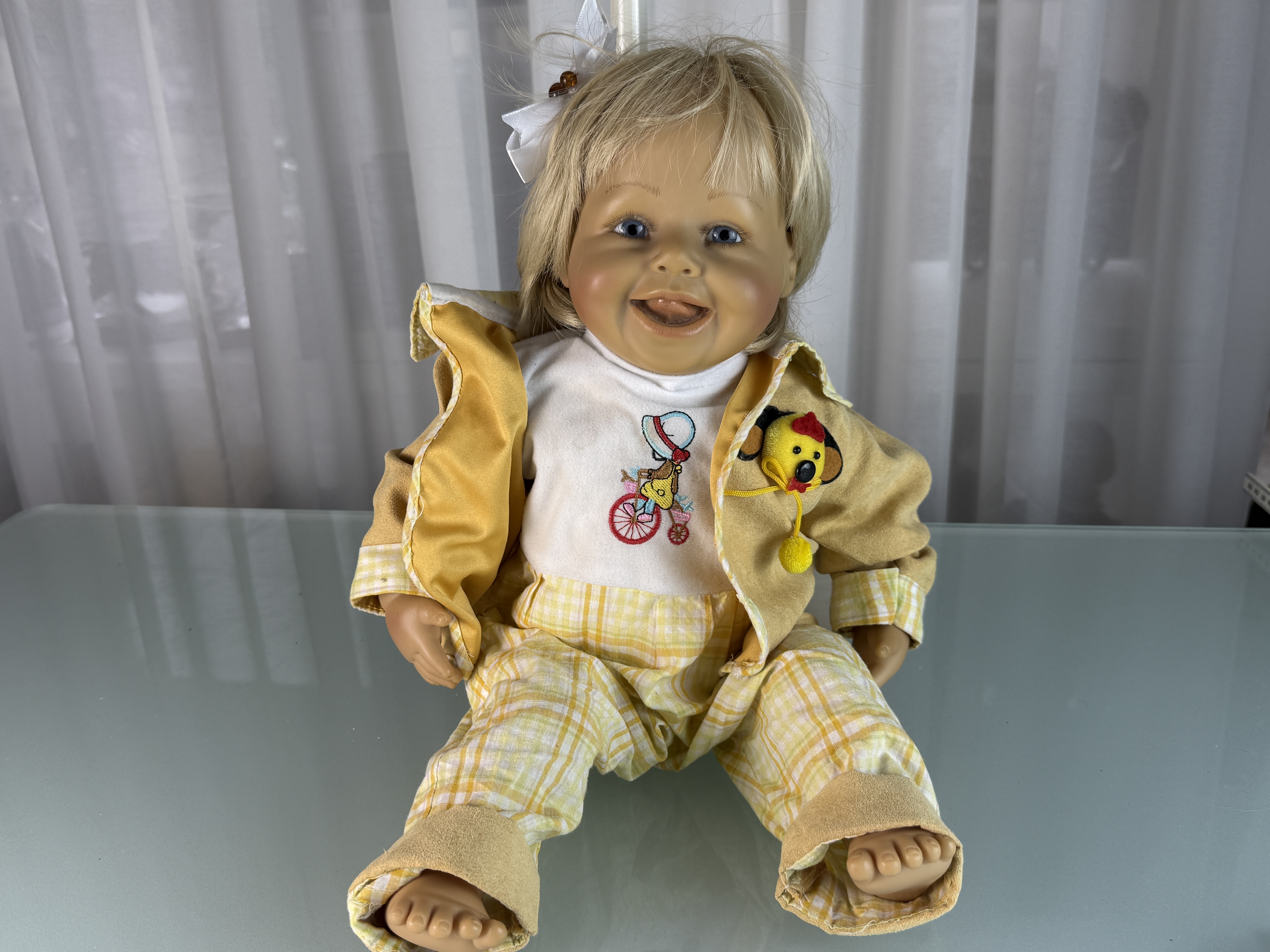 Künstlerpuppe Brigitte Leman Vinylpuppe Puppe 50 cm. Top Zustand 