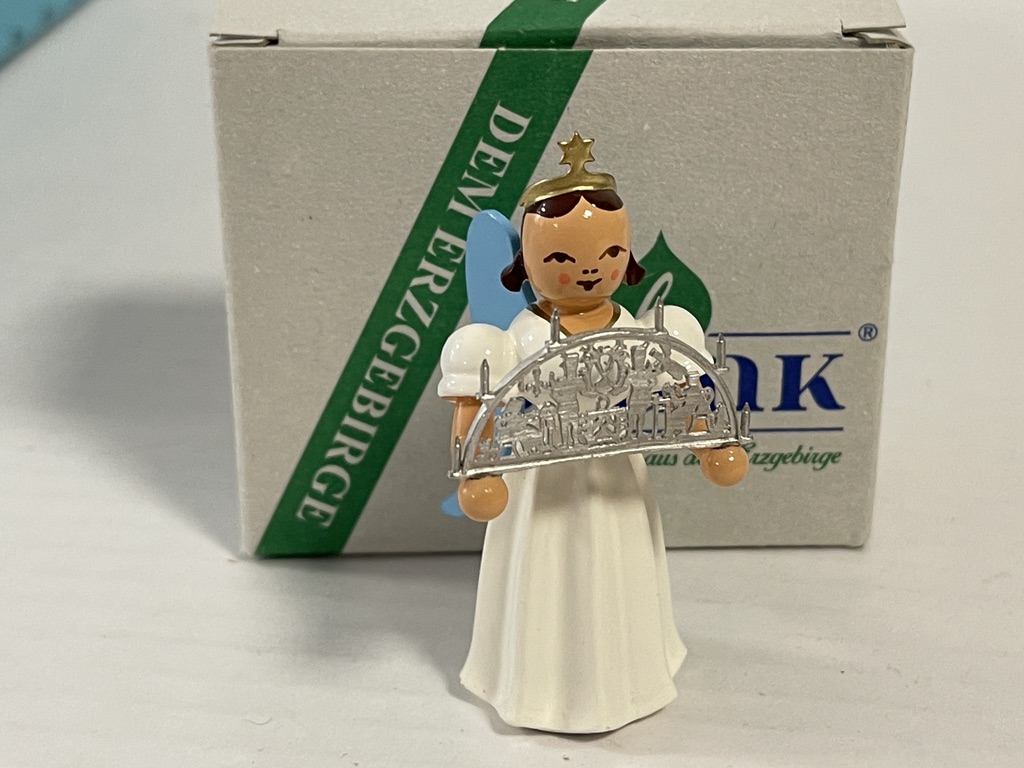 Erzgebirge Blank Figur Engel 6,5 cm. Top Zustand OVP     