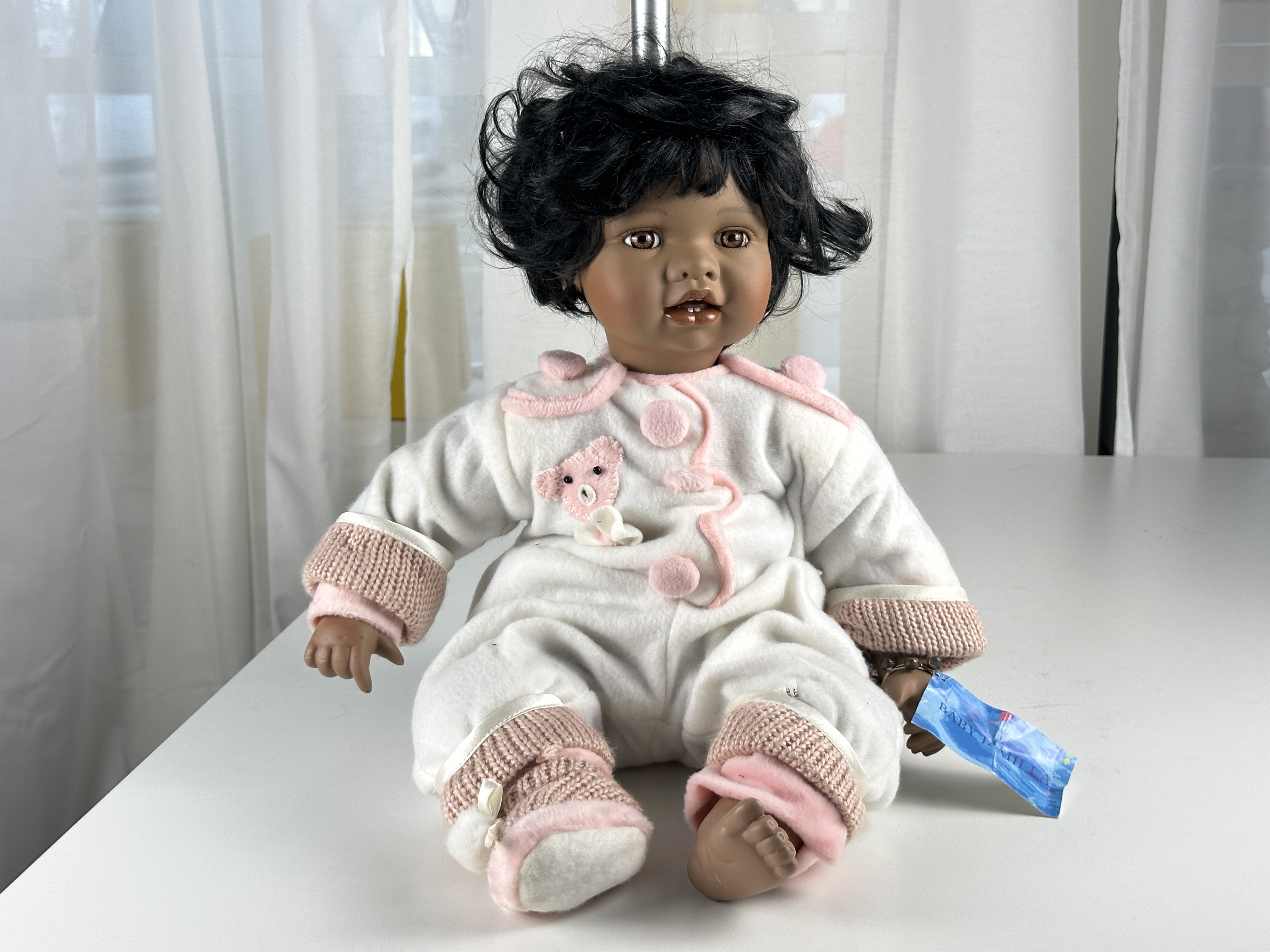 Künstlerpuppe Porzellan Puppe 52 cm. Zustand siehe Fotos