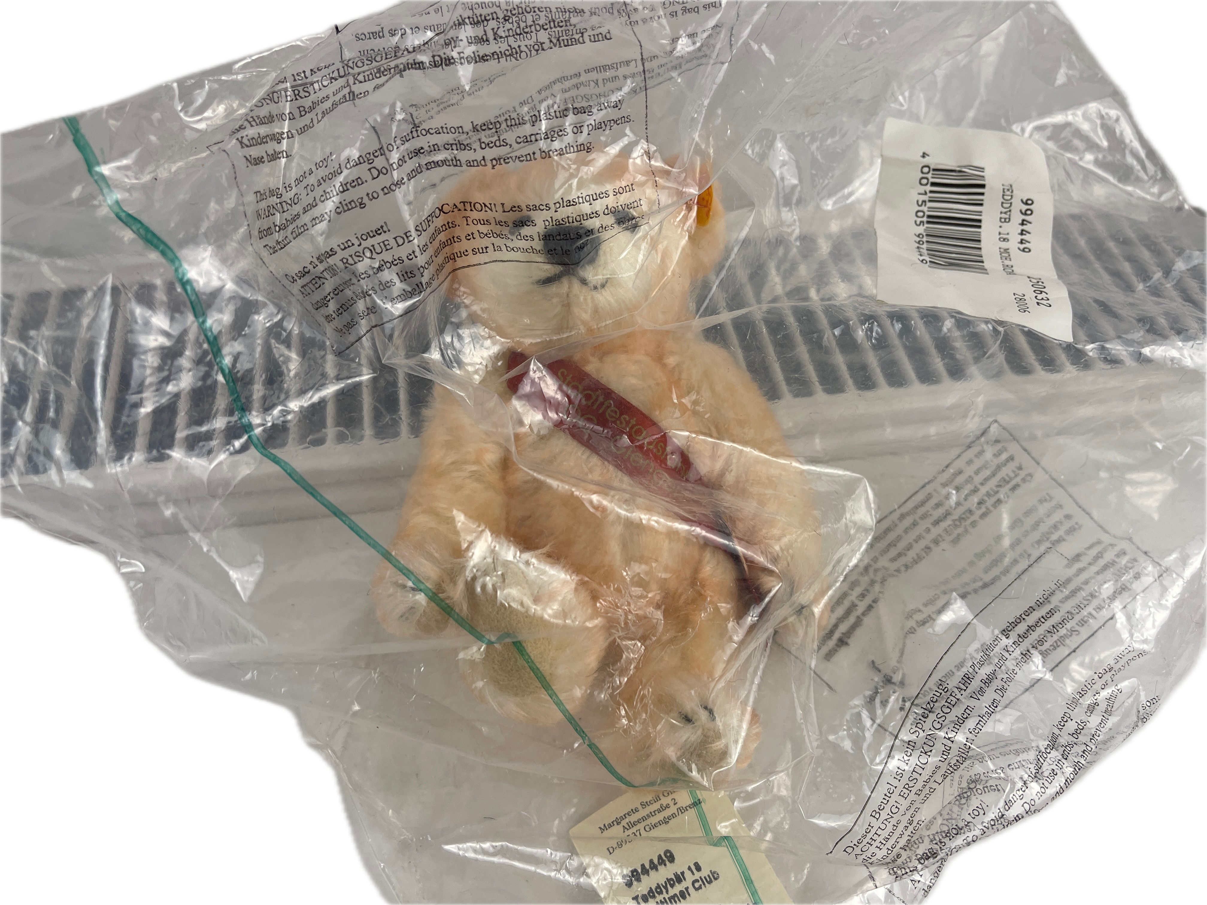 Steiff Tier Teddy Bär 994449 Oldtimer Club 18 cm. Ungeöffnet